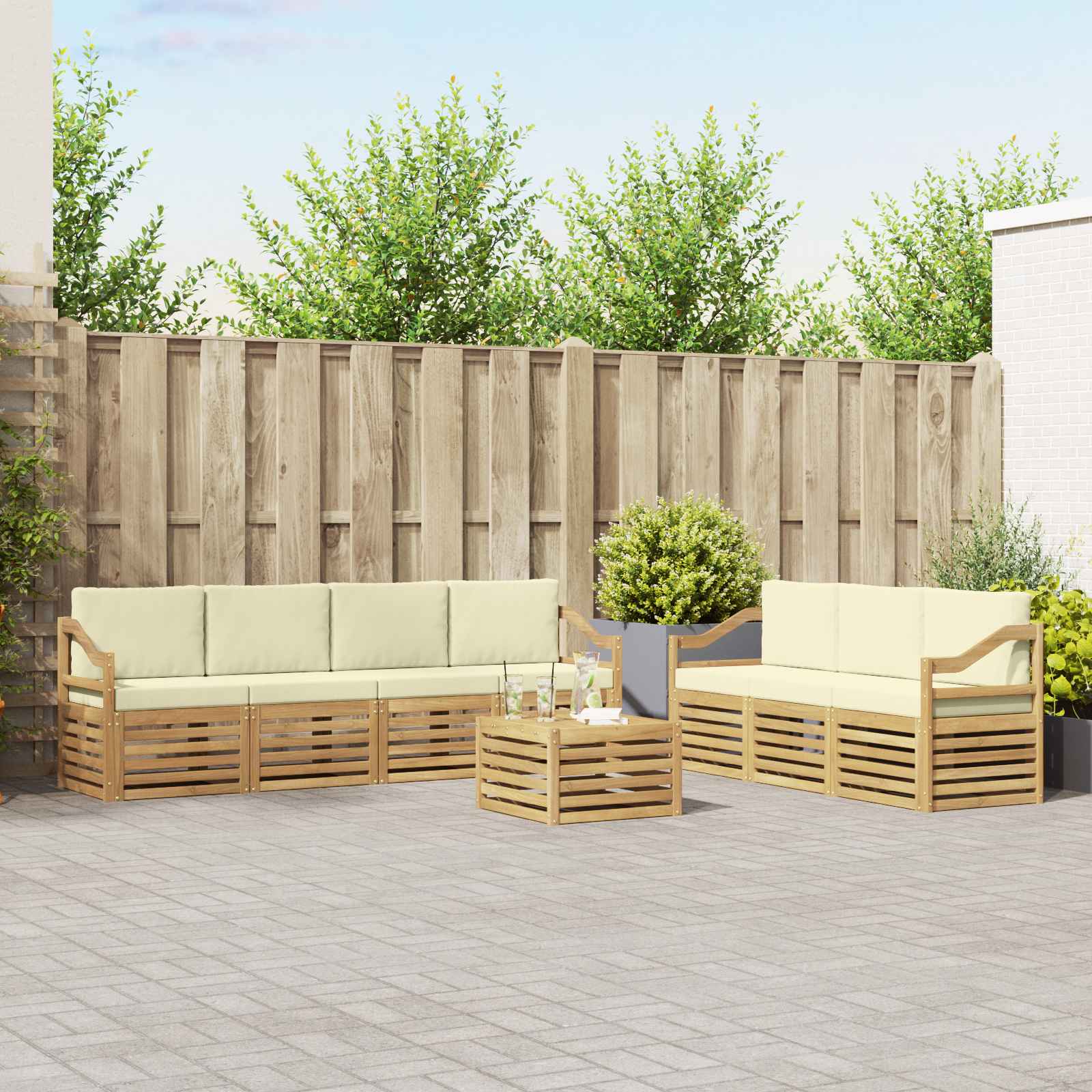 Sofa-Sets Massief Acaciahout – afbeelding 1