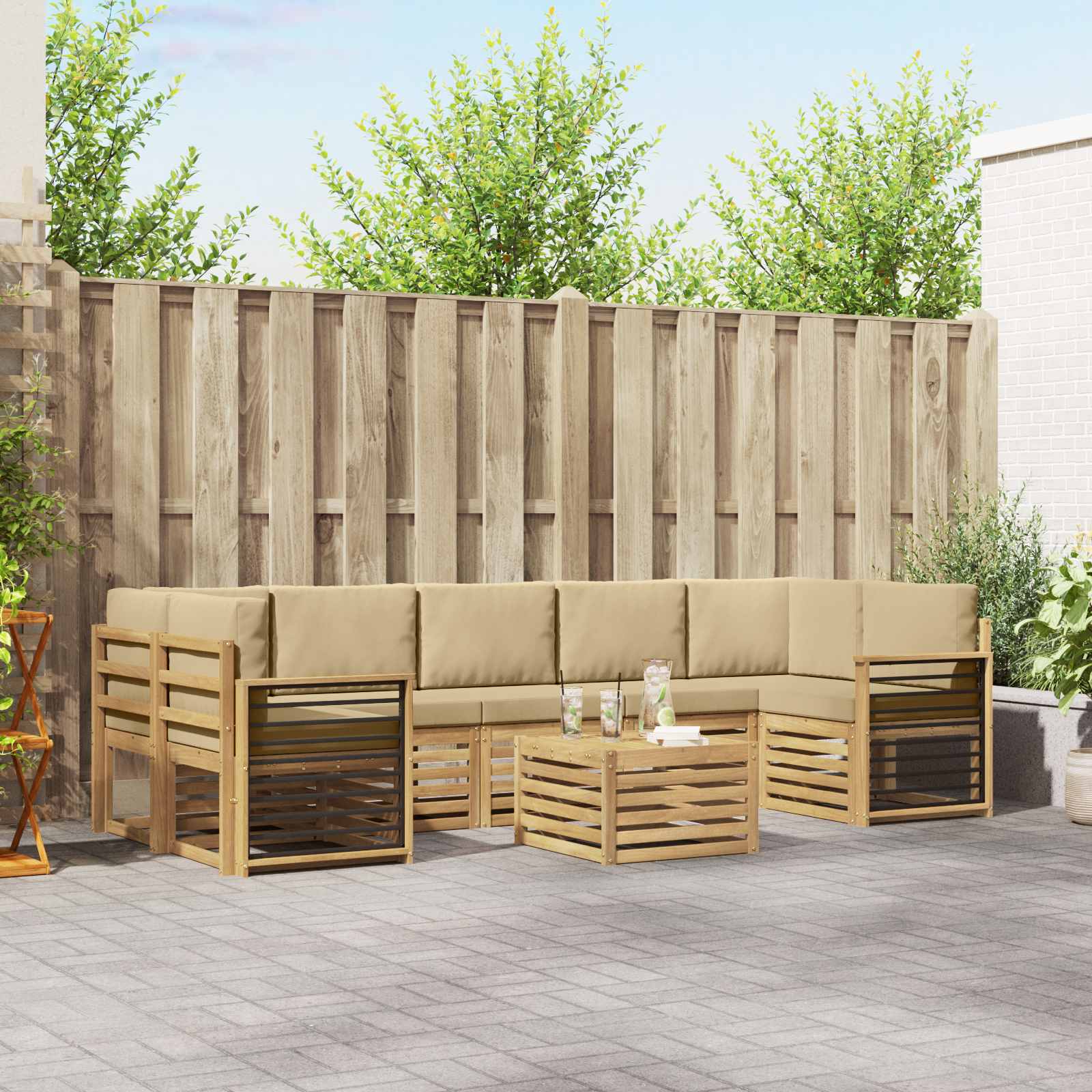 Sofa-Sets Massief Acaciahout – afbeelding 1