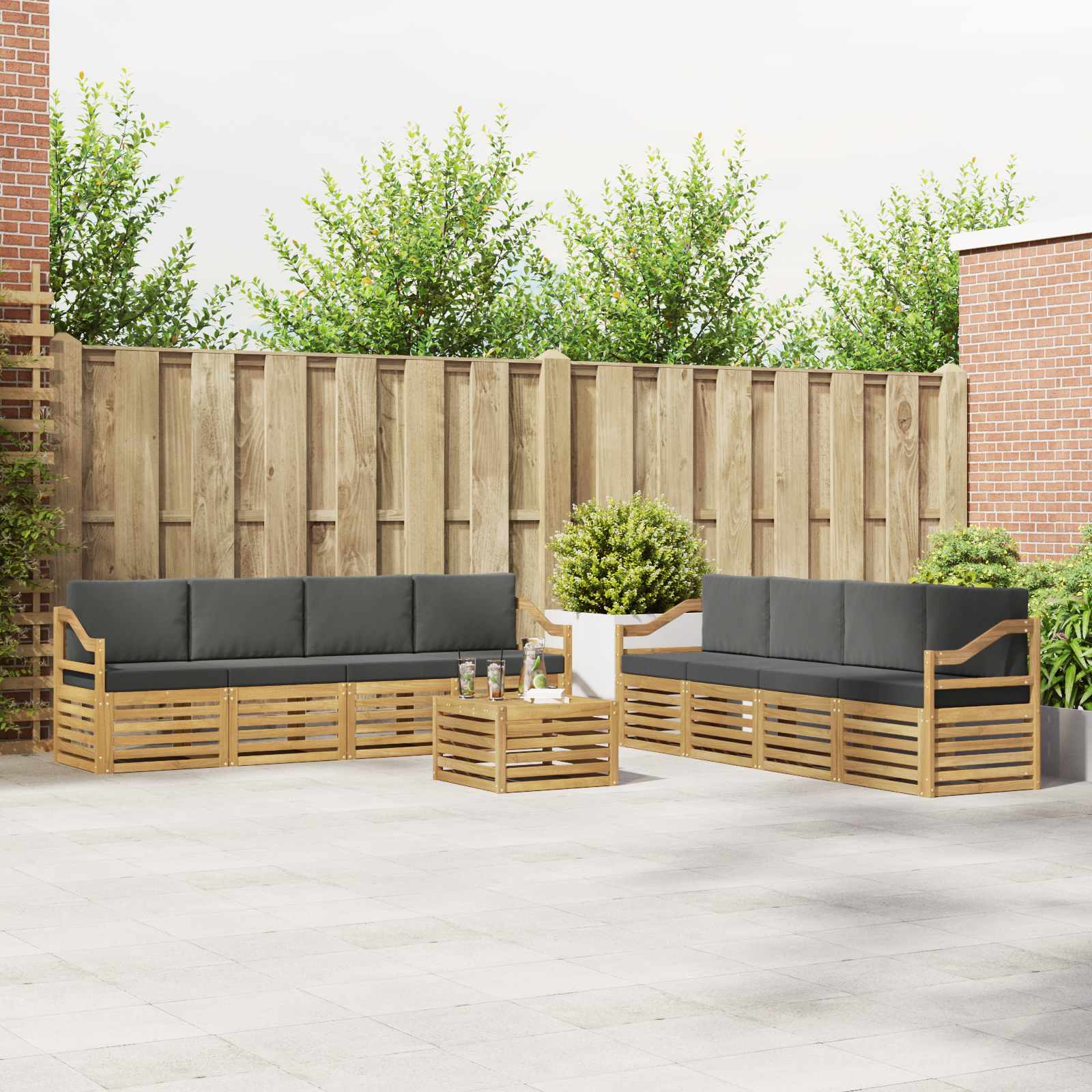Sofa-Sets Massief Acaciahout – afbeelding 1