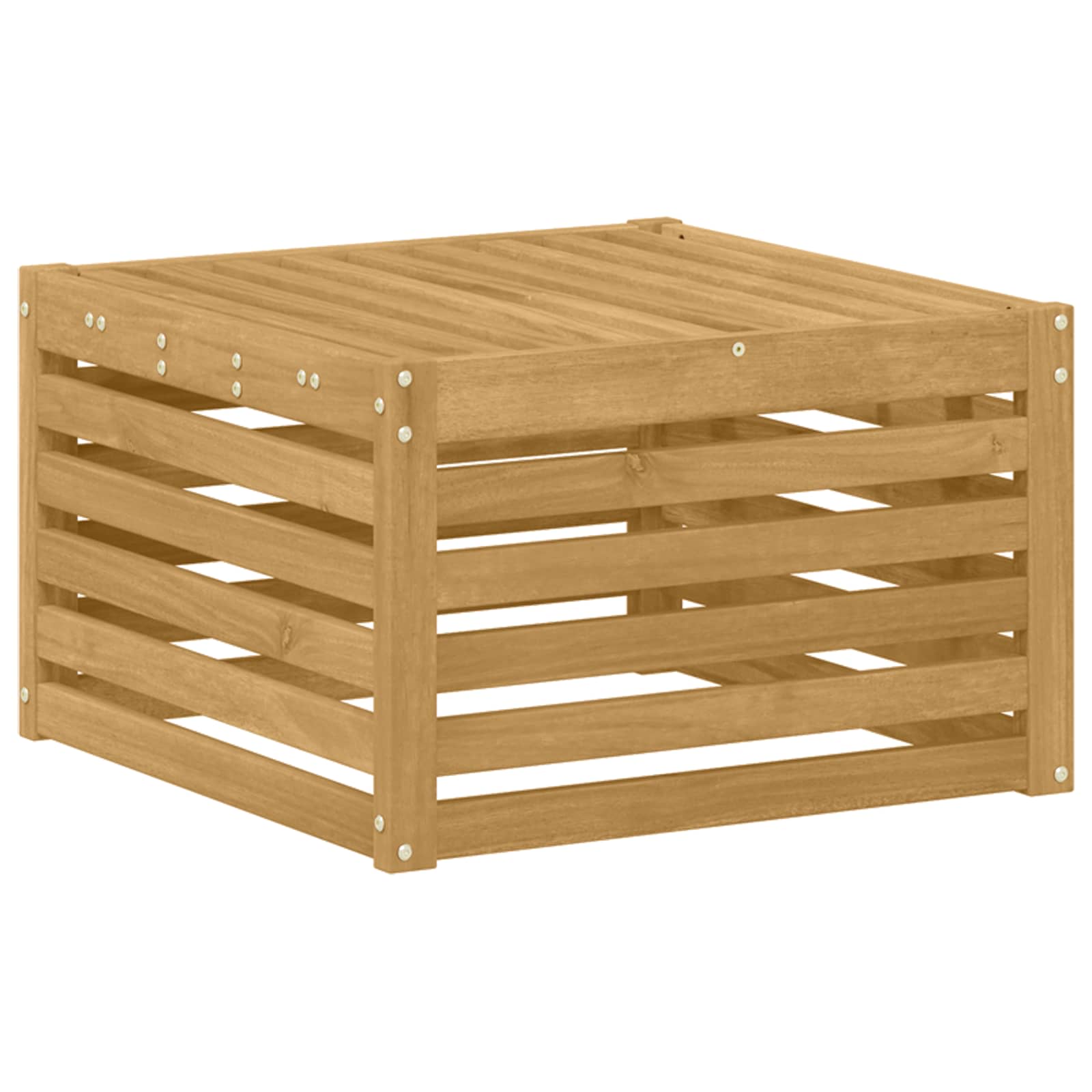 Buiten bankenset 6 pcs Wit 59 x 59 x 37 cm Massief Acaciahout – afbeelding 4