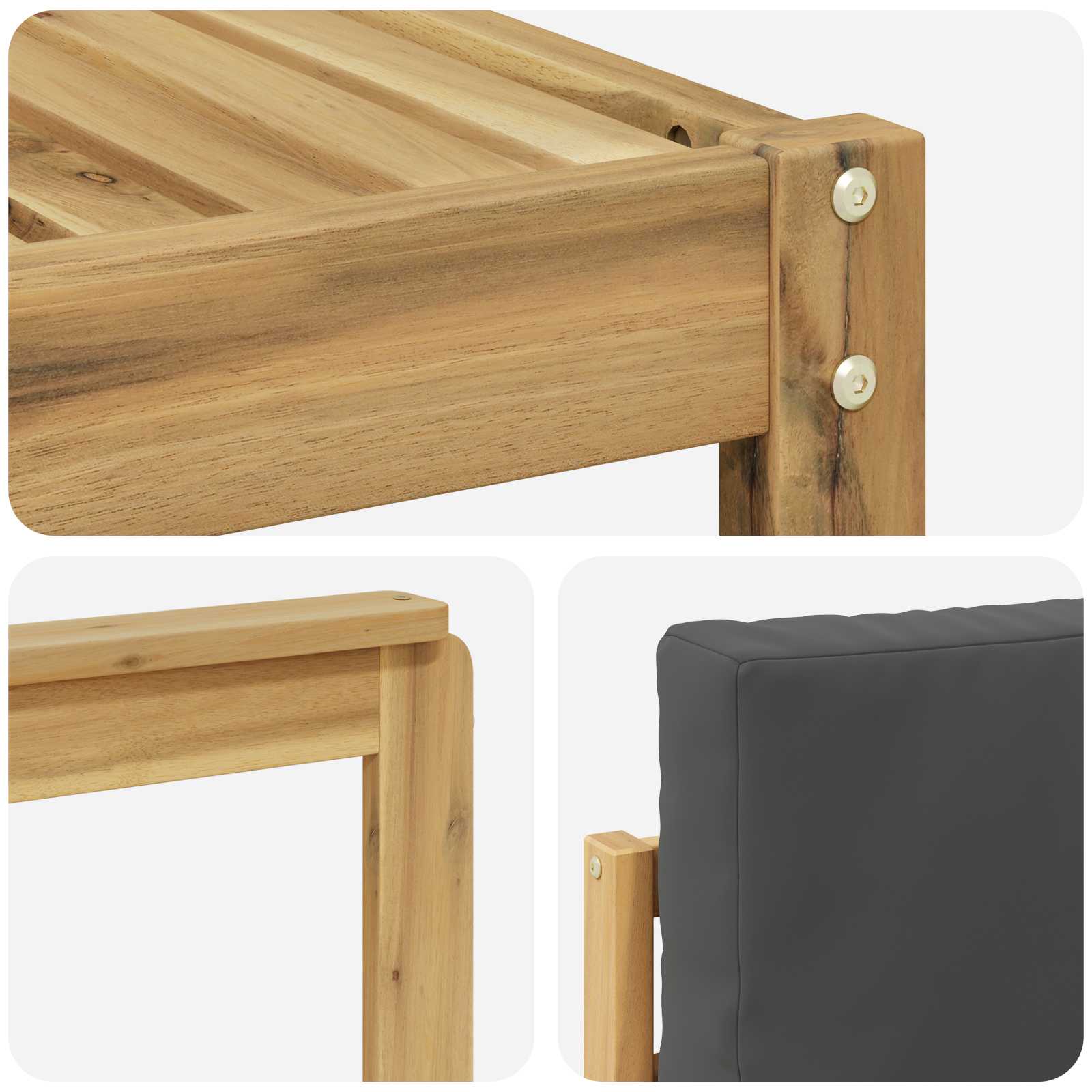 Buiten bankenset 6 pcs Wit en antracietkleurig 59 x 59 x 37 cm – afbeelding 6
