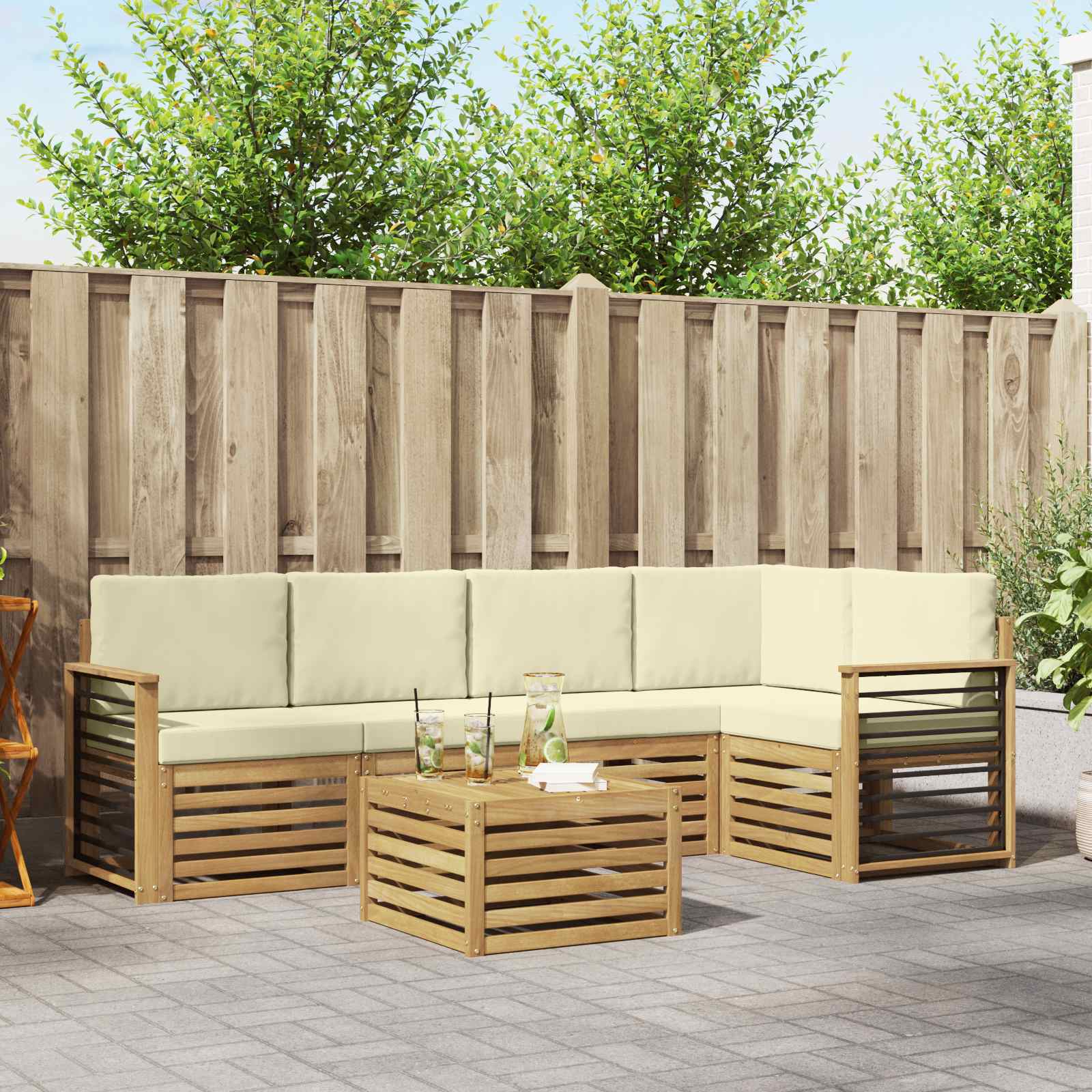 Sofa-Sets Massief Acaciahout – afbeelding 1
