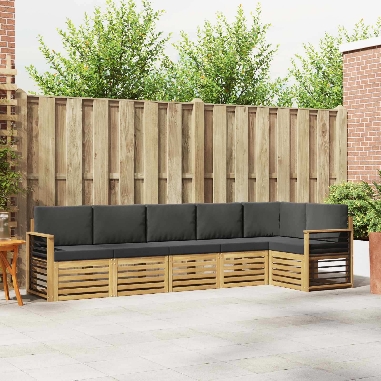 Buiten bankenset 6 pcs Wit en antracietkleurig – afbeelding 1