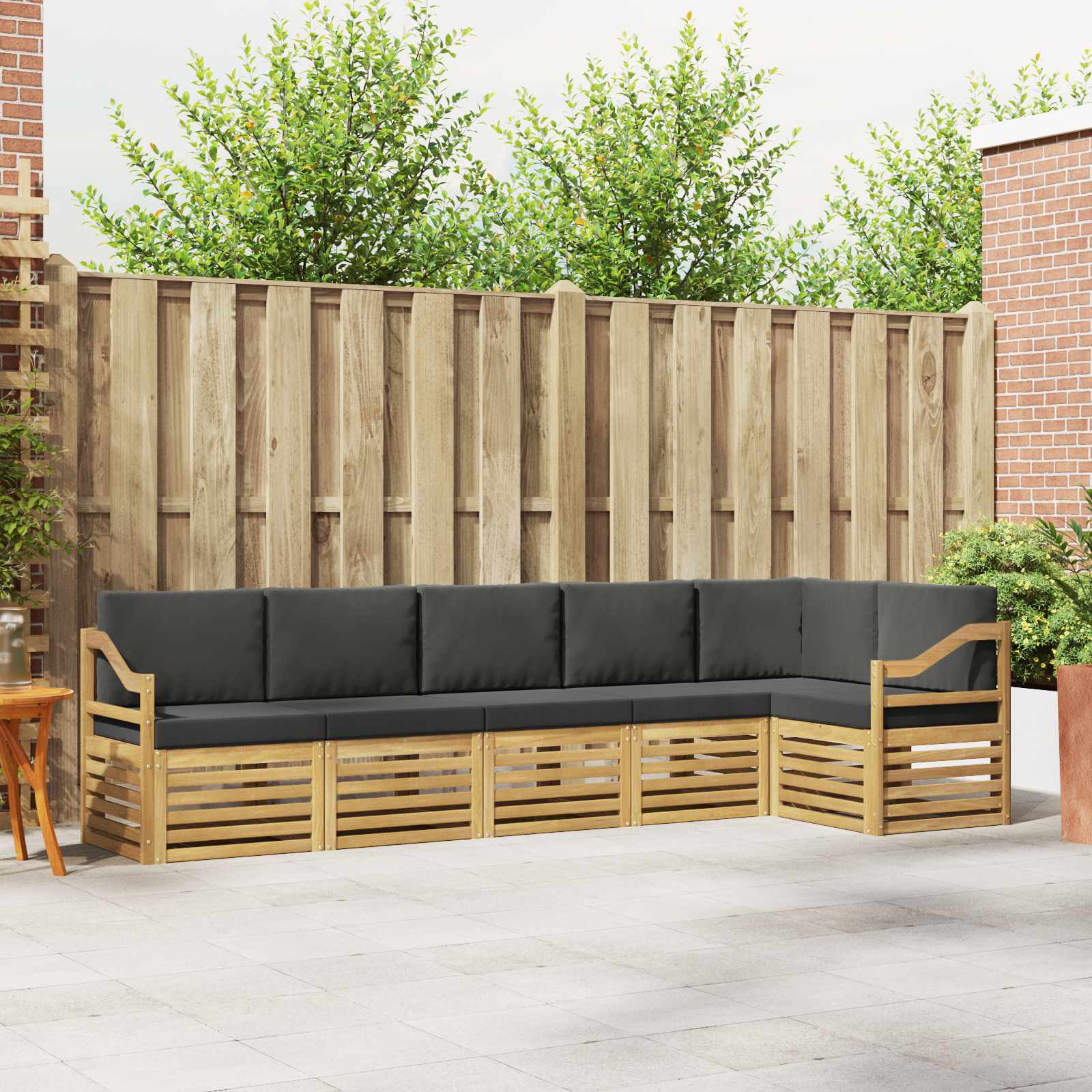 Buiten bankenset 6 pcs Wit en antracietkleurig – afbeelding 1