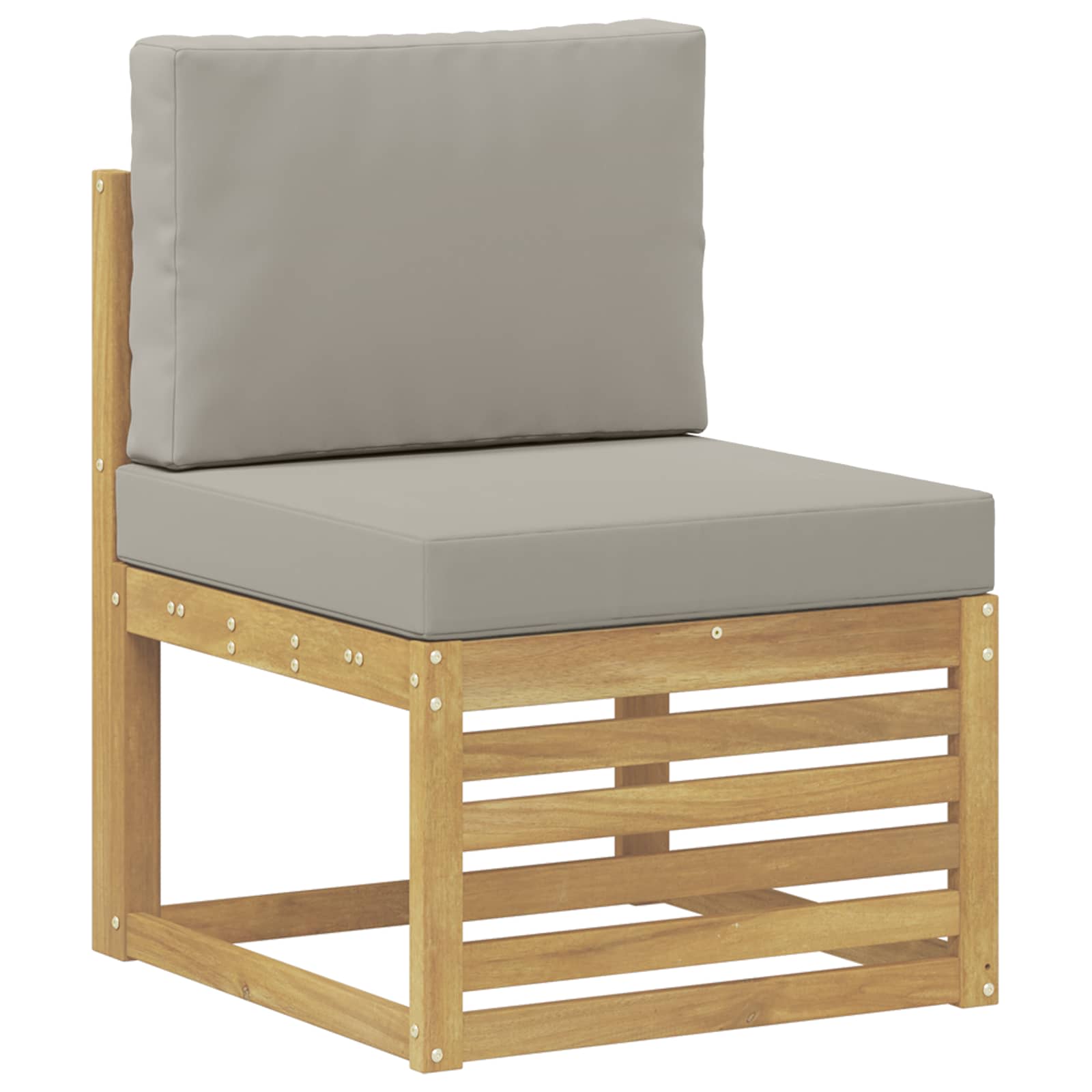 Buiten bankenset 7 pcs Wit en Lichtgrijs 59 x 59 x 37 cm – afbeelding 3