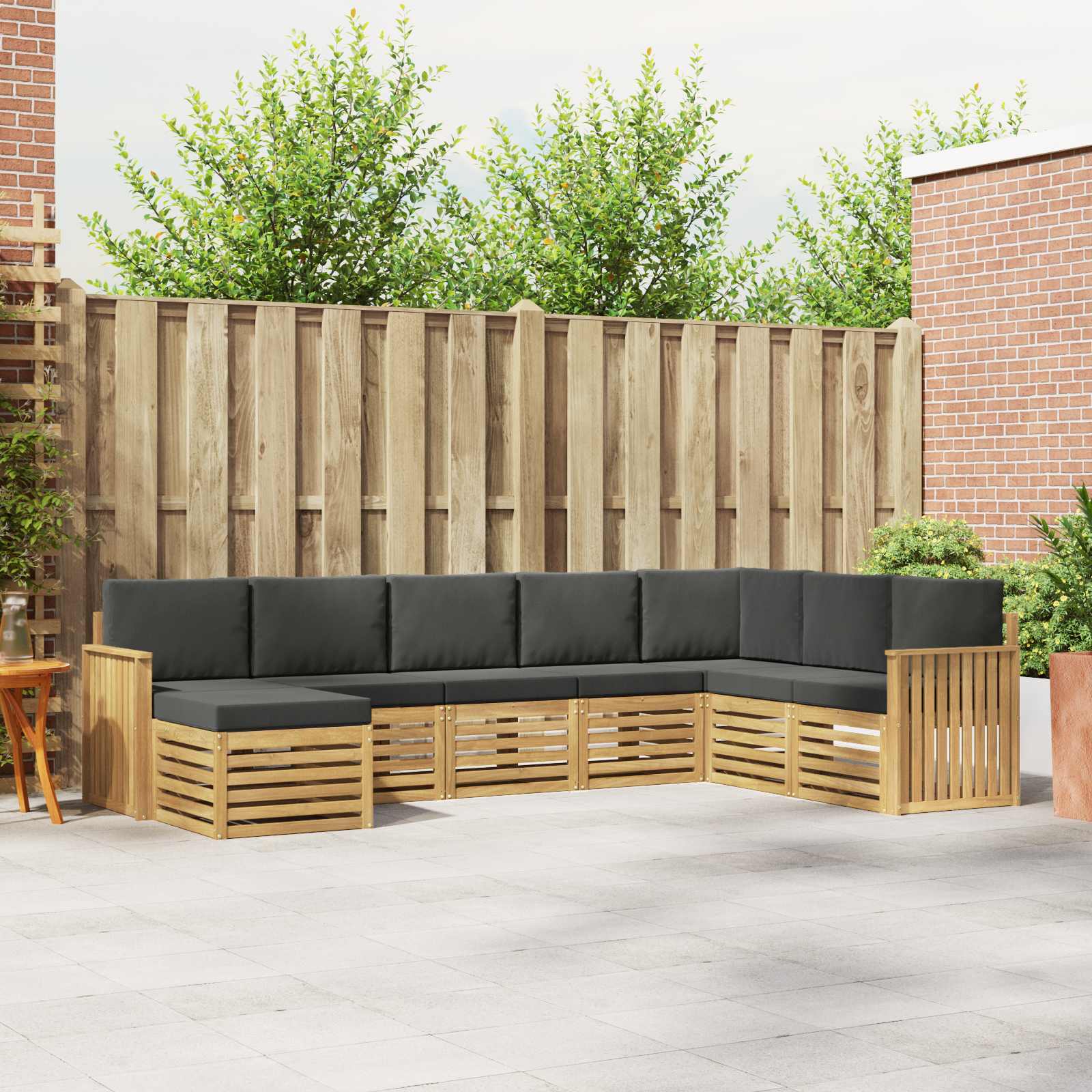Buiten bankenset 8 pcs Wit en antracietkleurig – afbeelding 1