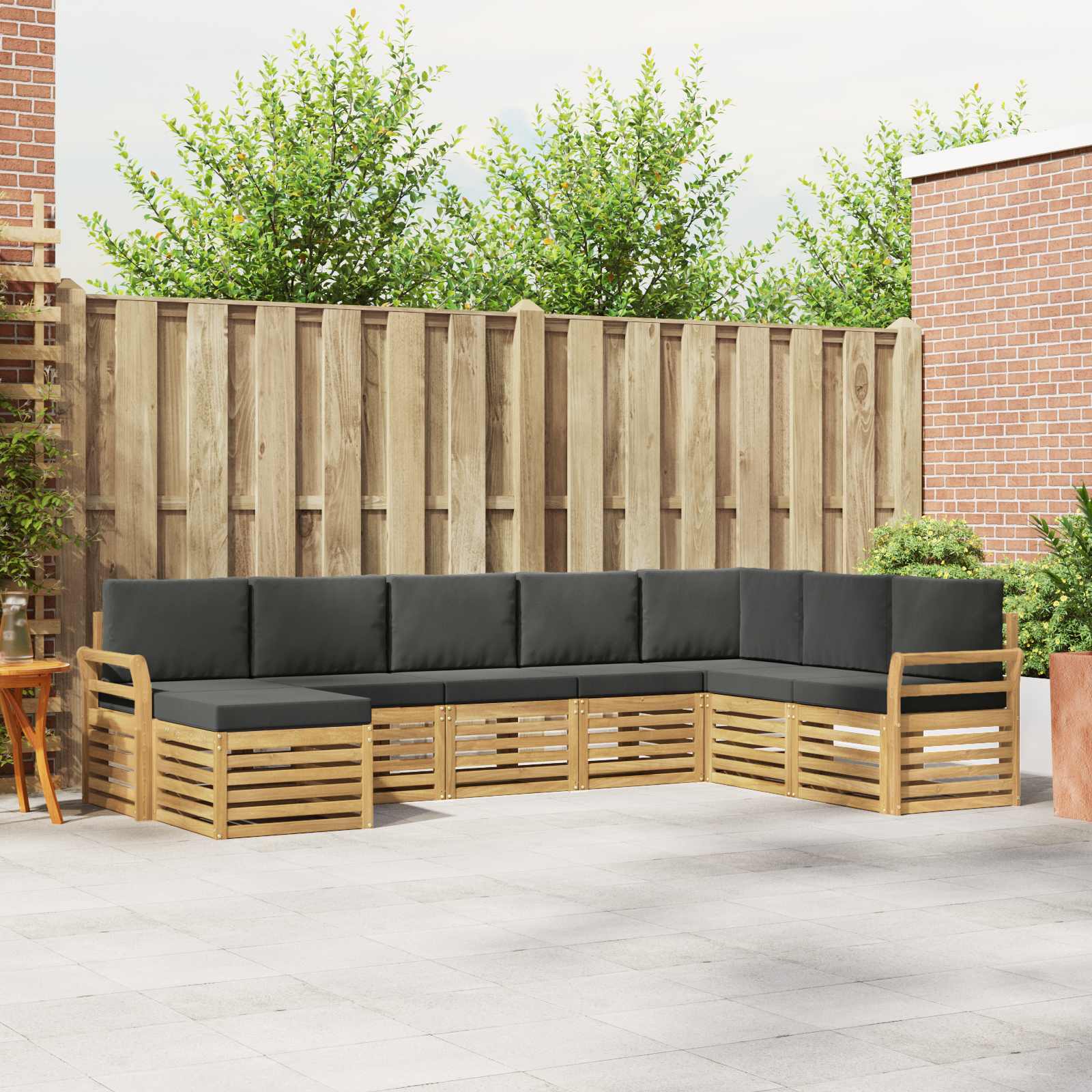 Buiten bankenset 8 pcs Wit en antracietkleurig – afbeelding 1