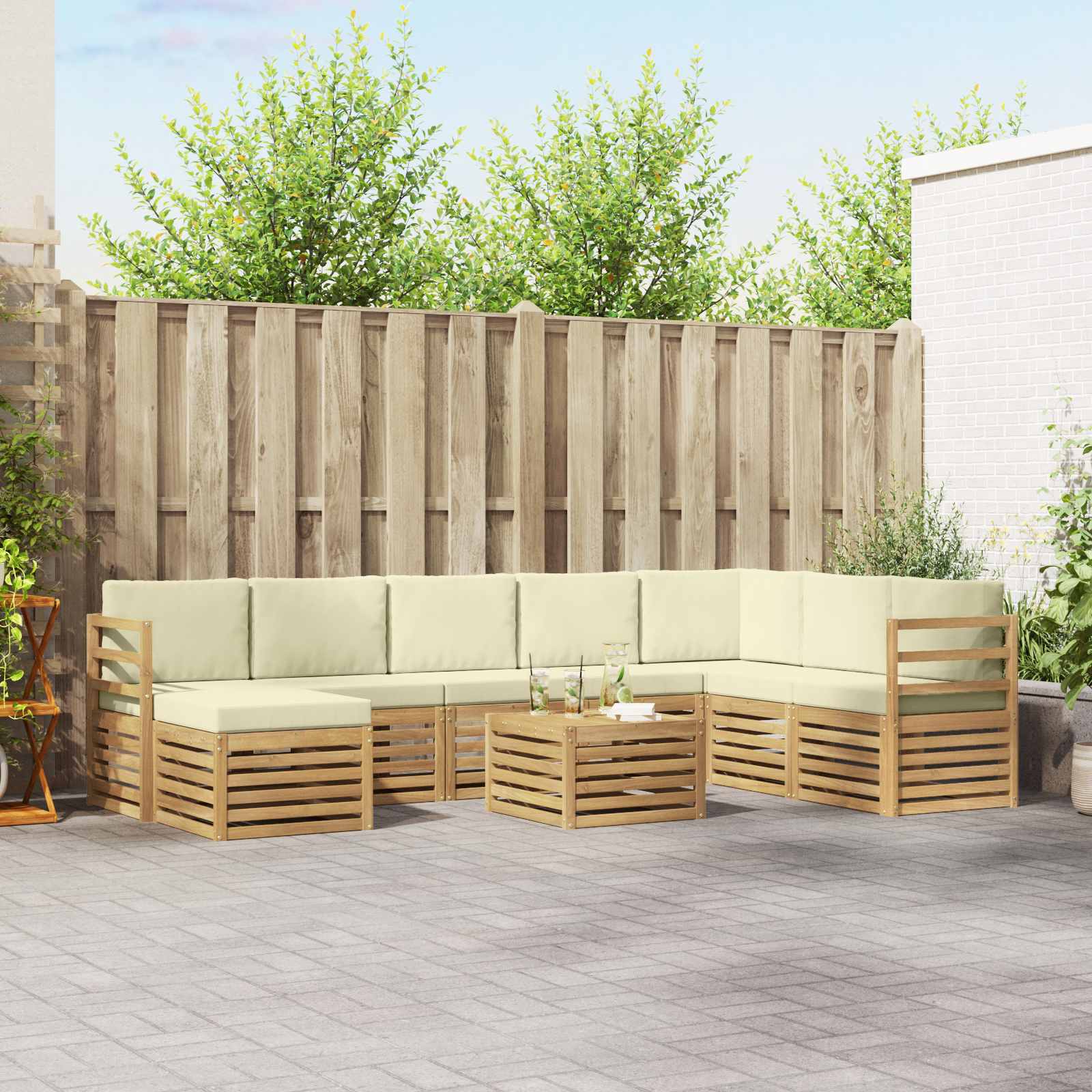 Sofa-Sets Massief Acaciahout – afbeelding 1