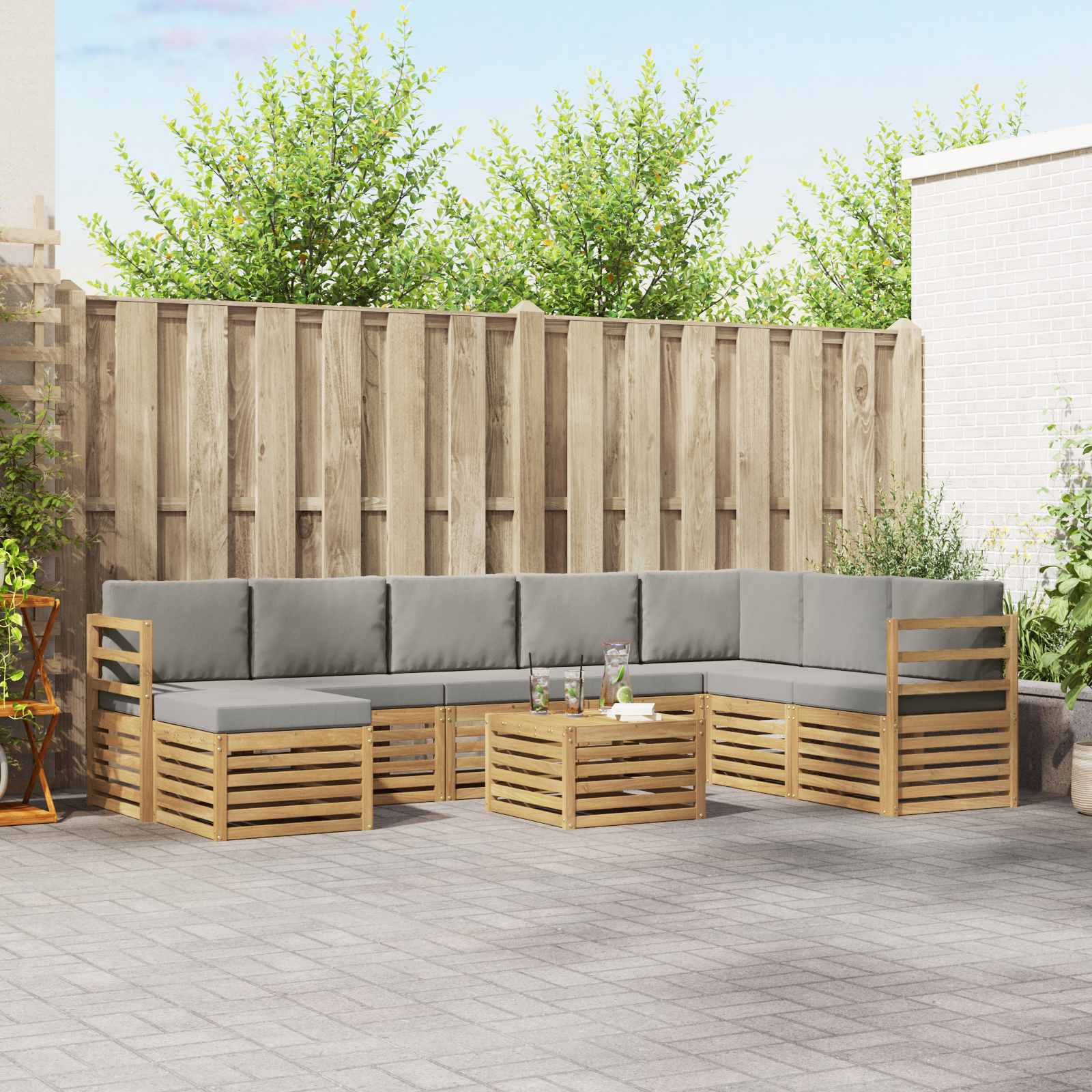 Sofa-Sets Massief Acaciahout – afbeelding 1