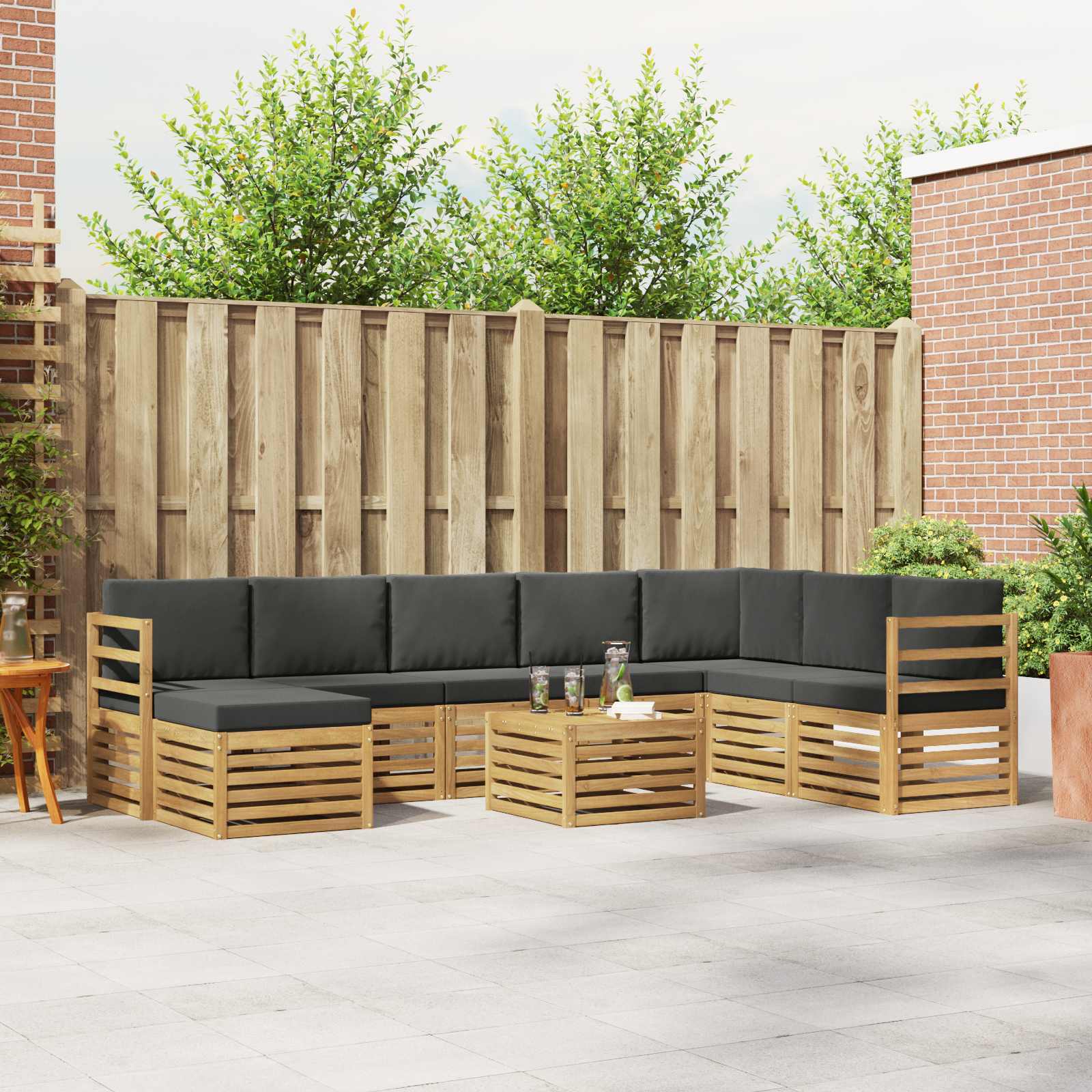 Sofa-Sets Massief Acaciahout – afbeelding 1