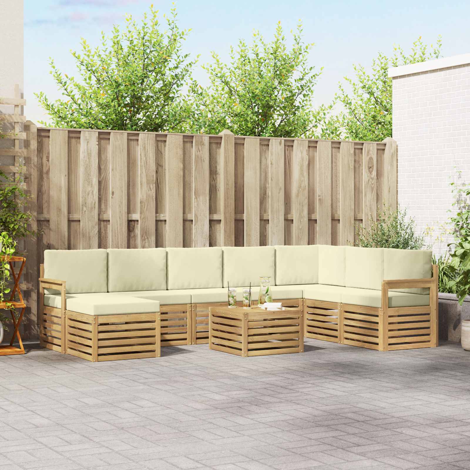 Sofa-Sets Massief Acaciahout – afbeelding 1