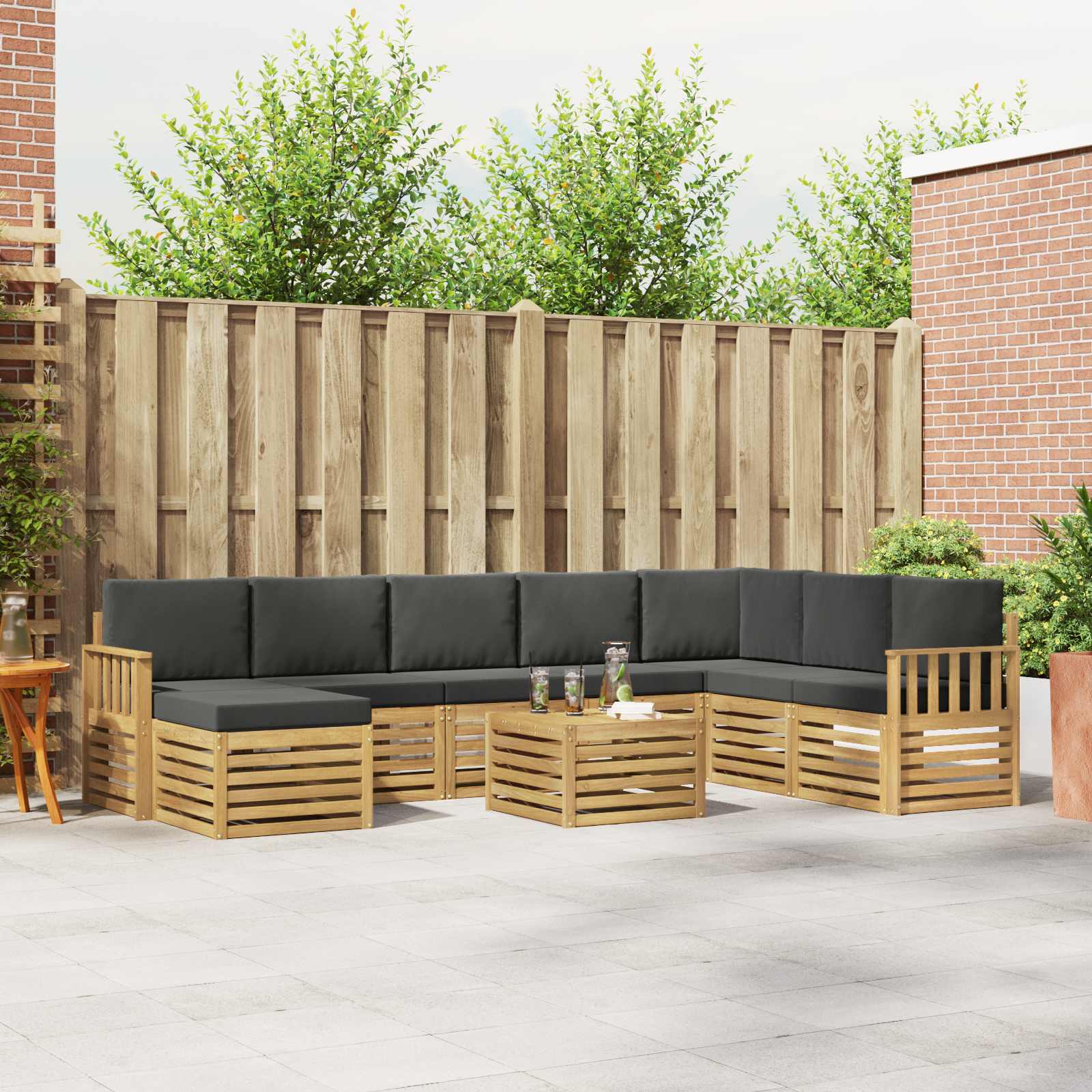 Sofa-Sets Massief Acaciahout – afbeelding 1