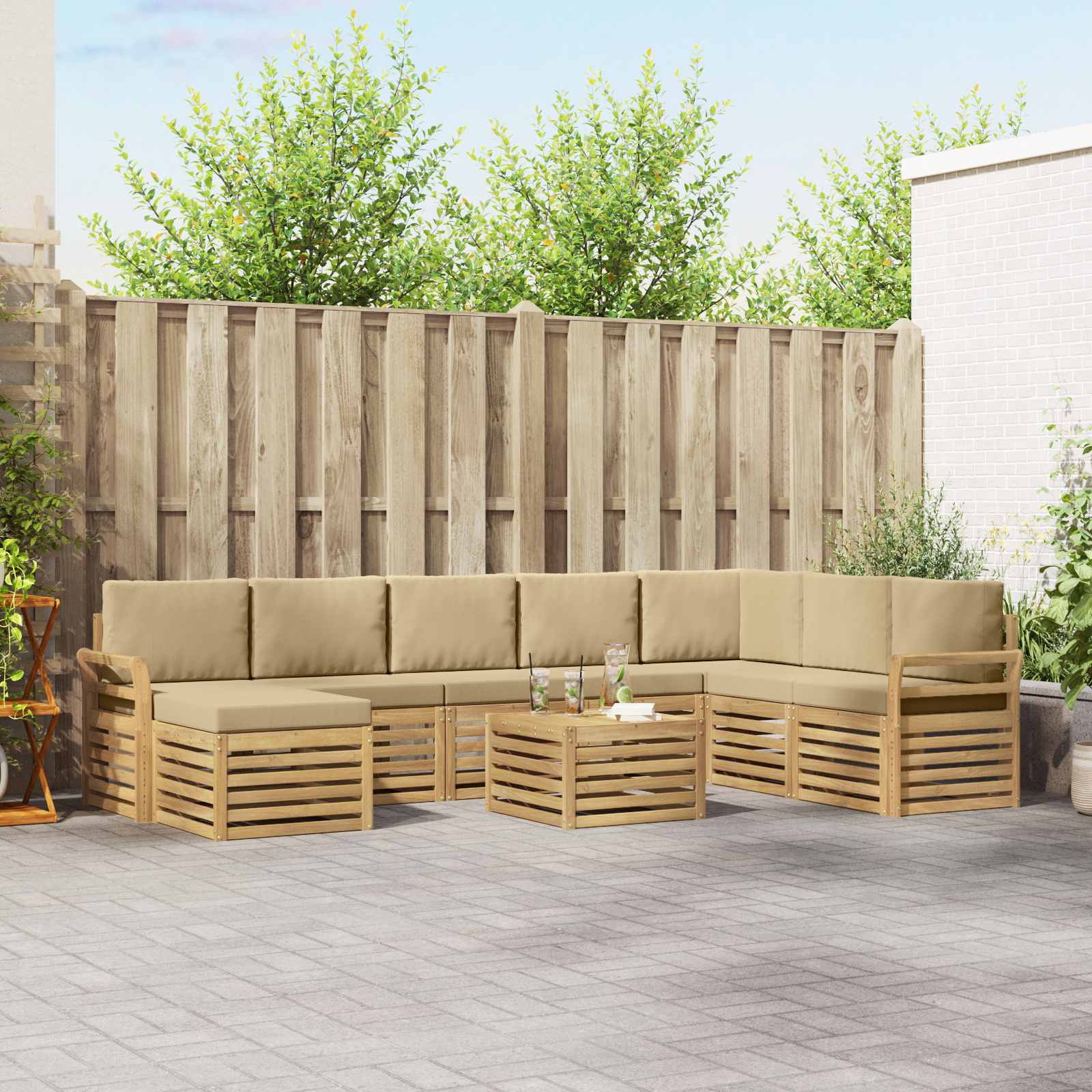 Sofa-Sets Massief Acaciahout – afbeelding 1