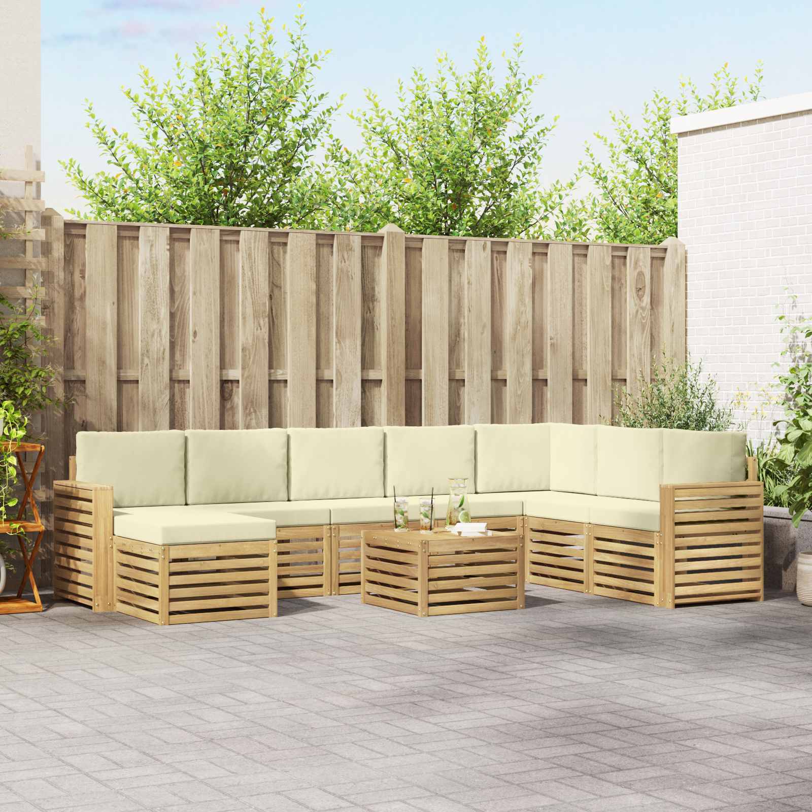 Sofa-Sets Massief Acaciahout – afbeelding 1