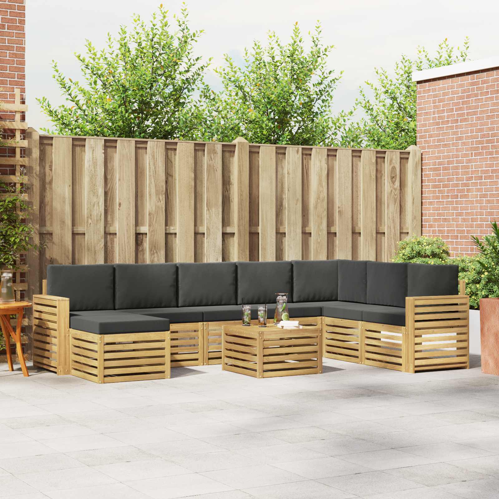 Sofa-Sets Massief Acaciahout – afbeelding 1