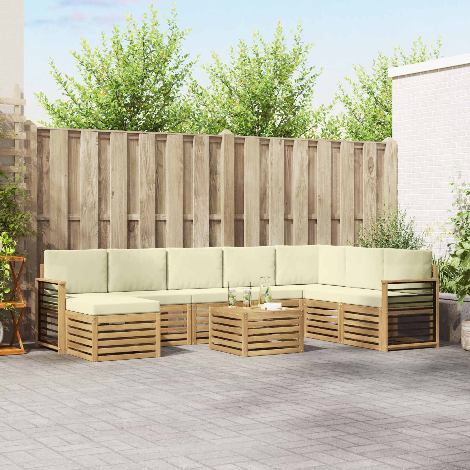 Sofa-Sets Massief Acaciahout – afbeelding 1