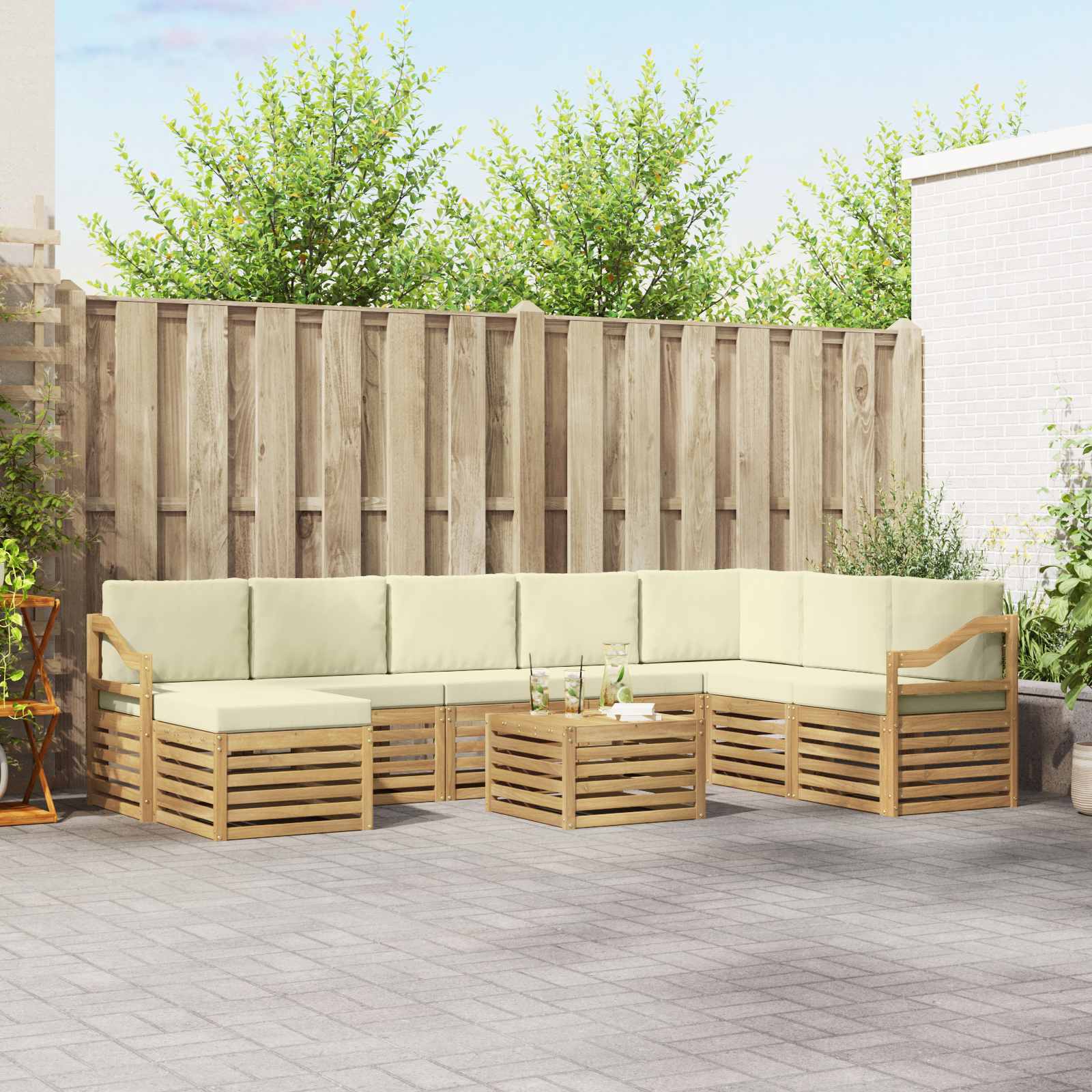 Sofa-Sets Massief Acaciahout – afbeelding 1