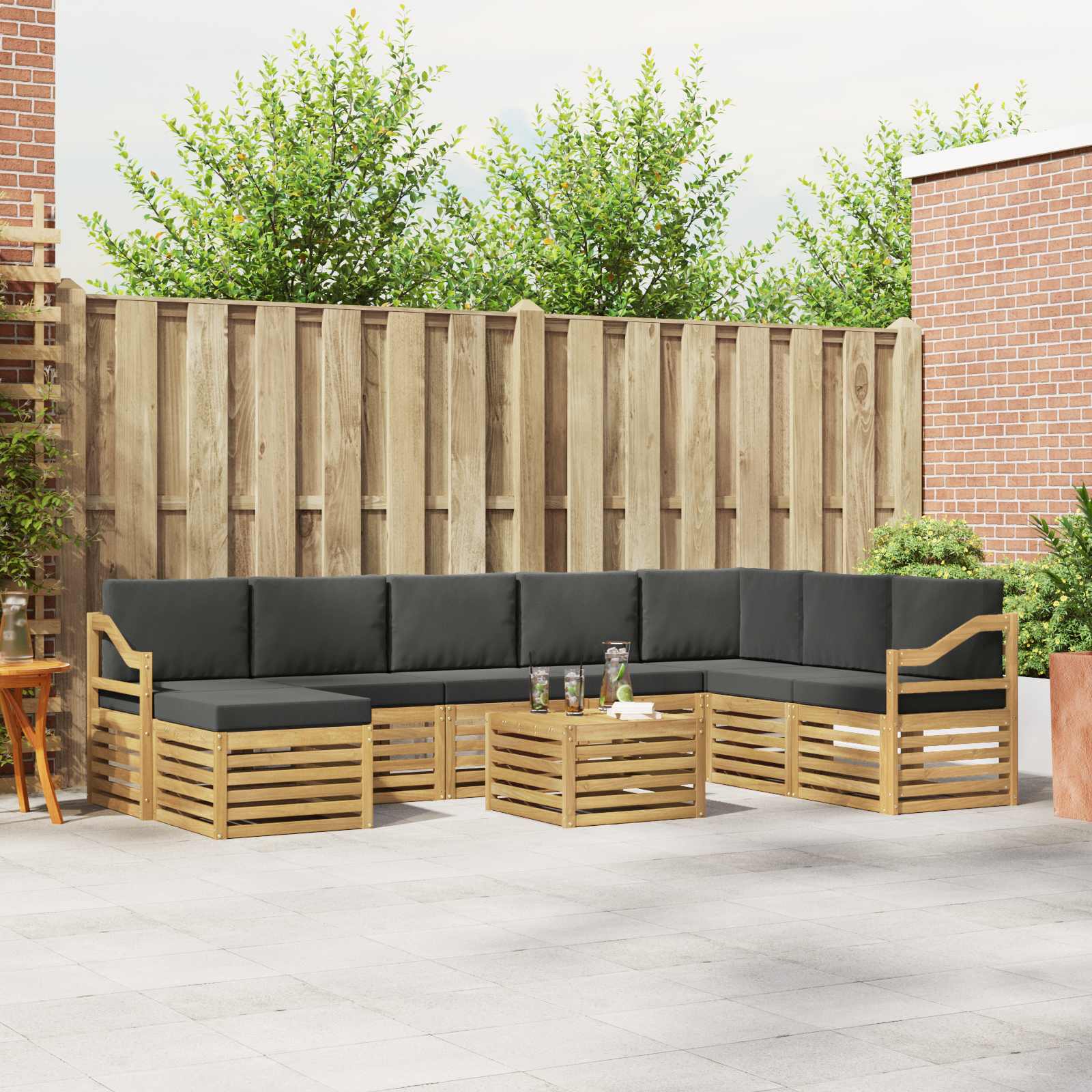 Sofa-Sets Massief Acaciahout – afbeelding 1