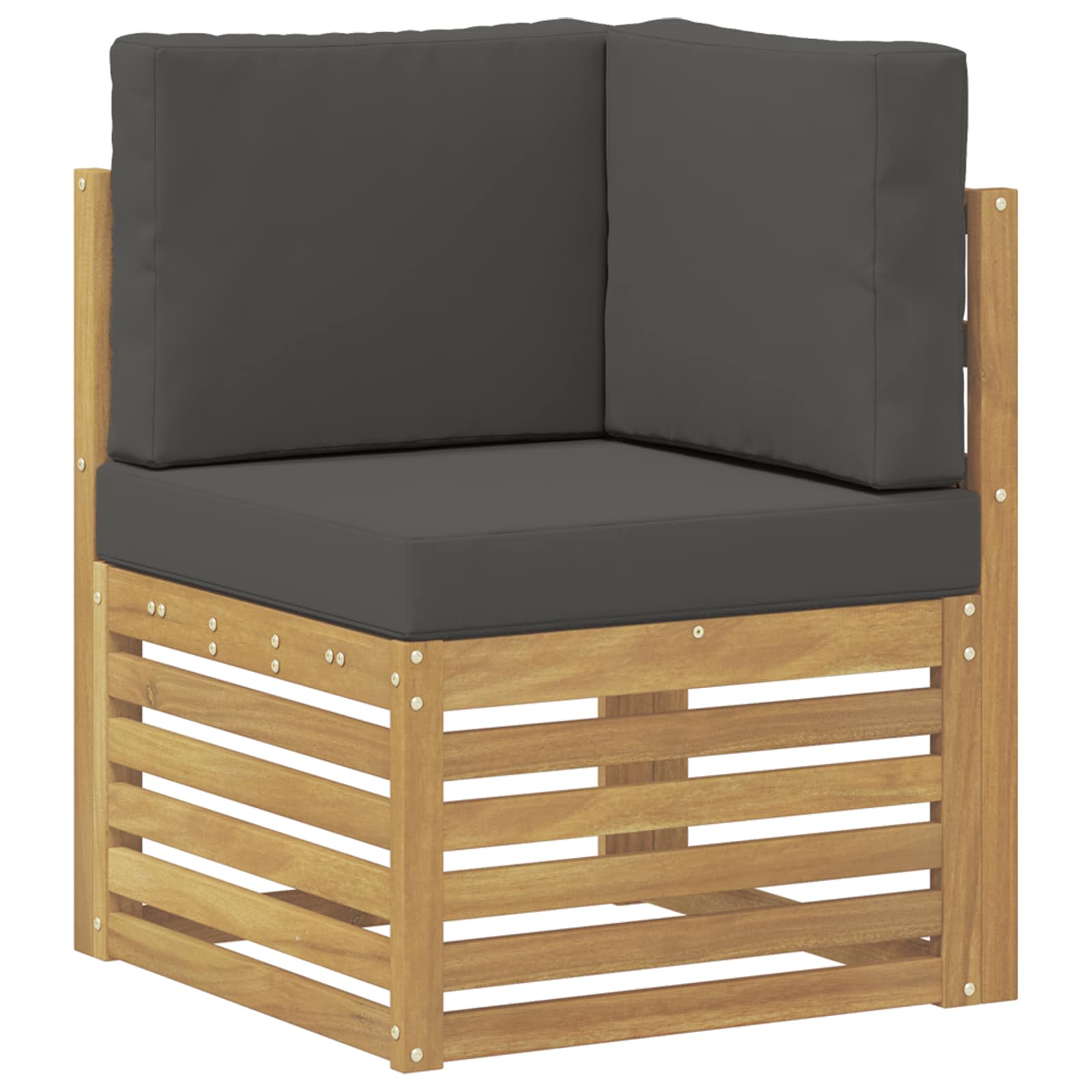 Buiten bankenset 5 pcs Wit en Anthraciet 245 x 128,5 x 73 cm – afbeelding 4