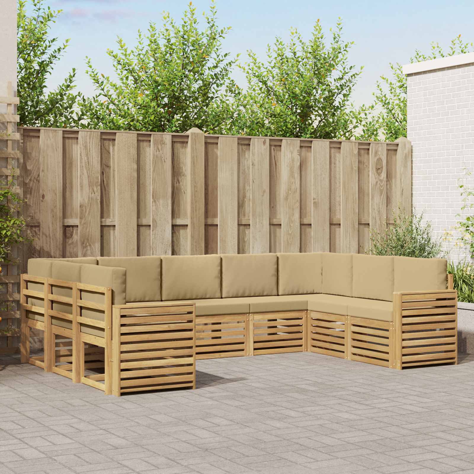 Sofa-Sets Massief Acaciahout – afbeelding 1