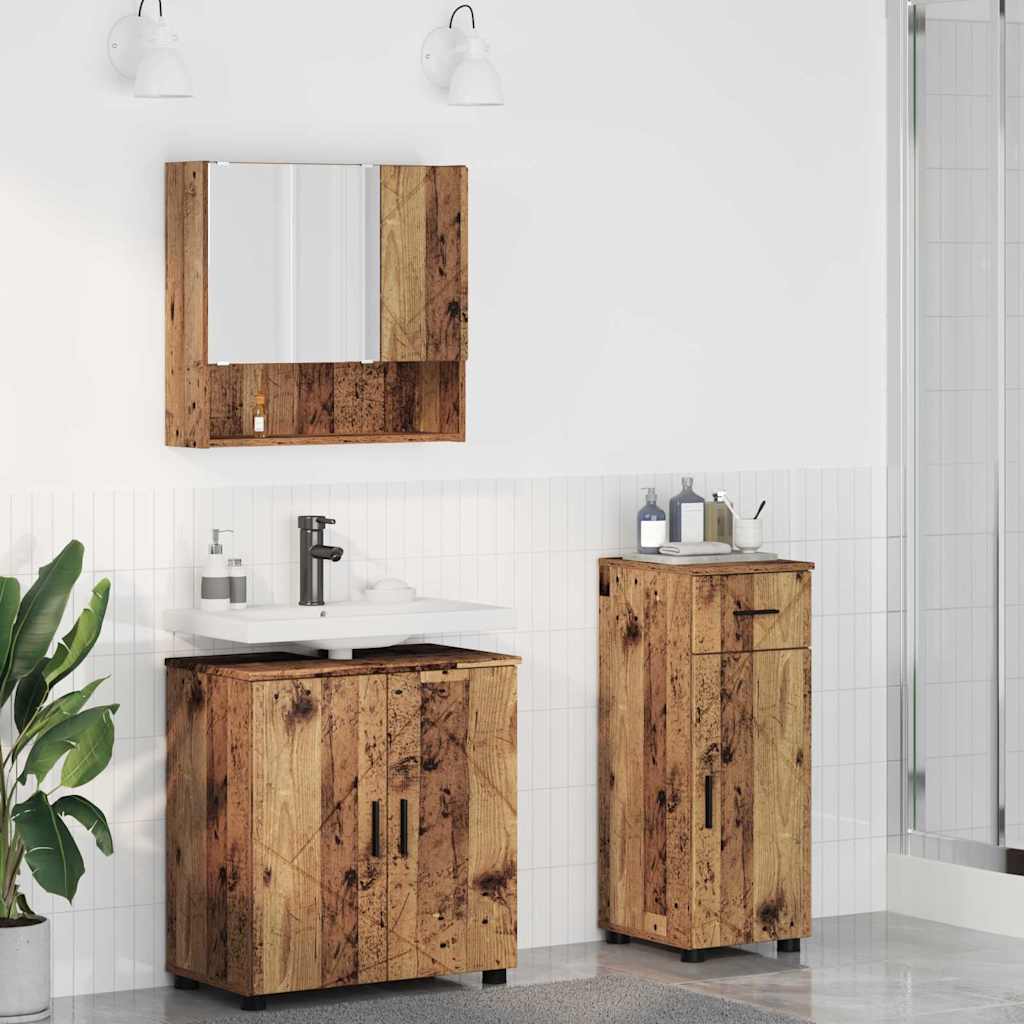 Badkamermeubelset 3 st Oud Hout 61 x 35 x 64 cm