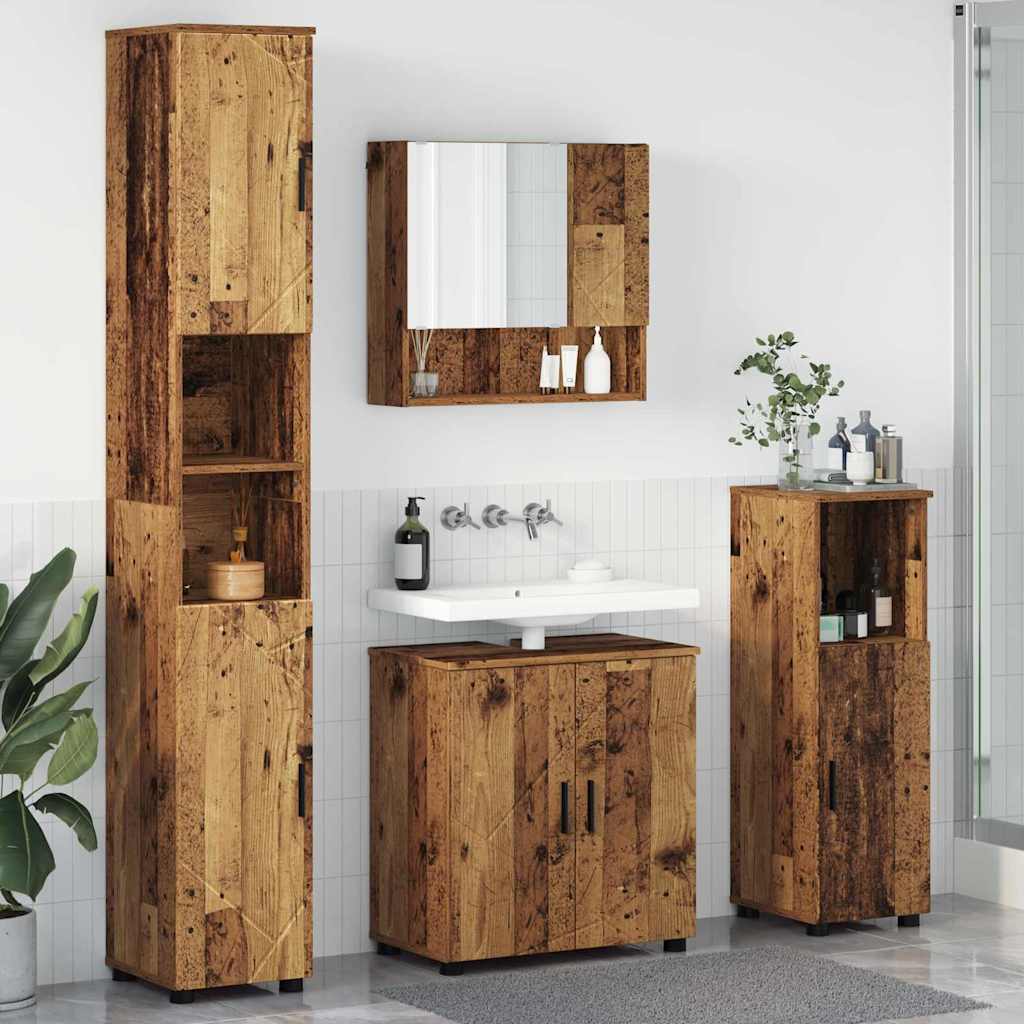 Badkamermeubelset 4 st Oud Hout 61 x 35 x 64 cm