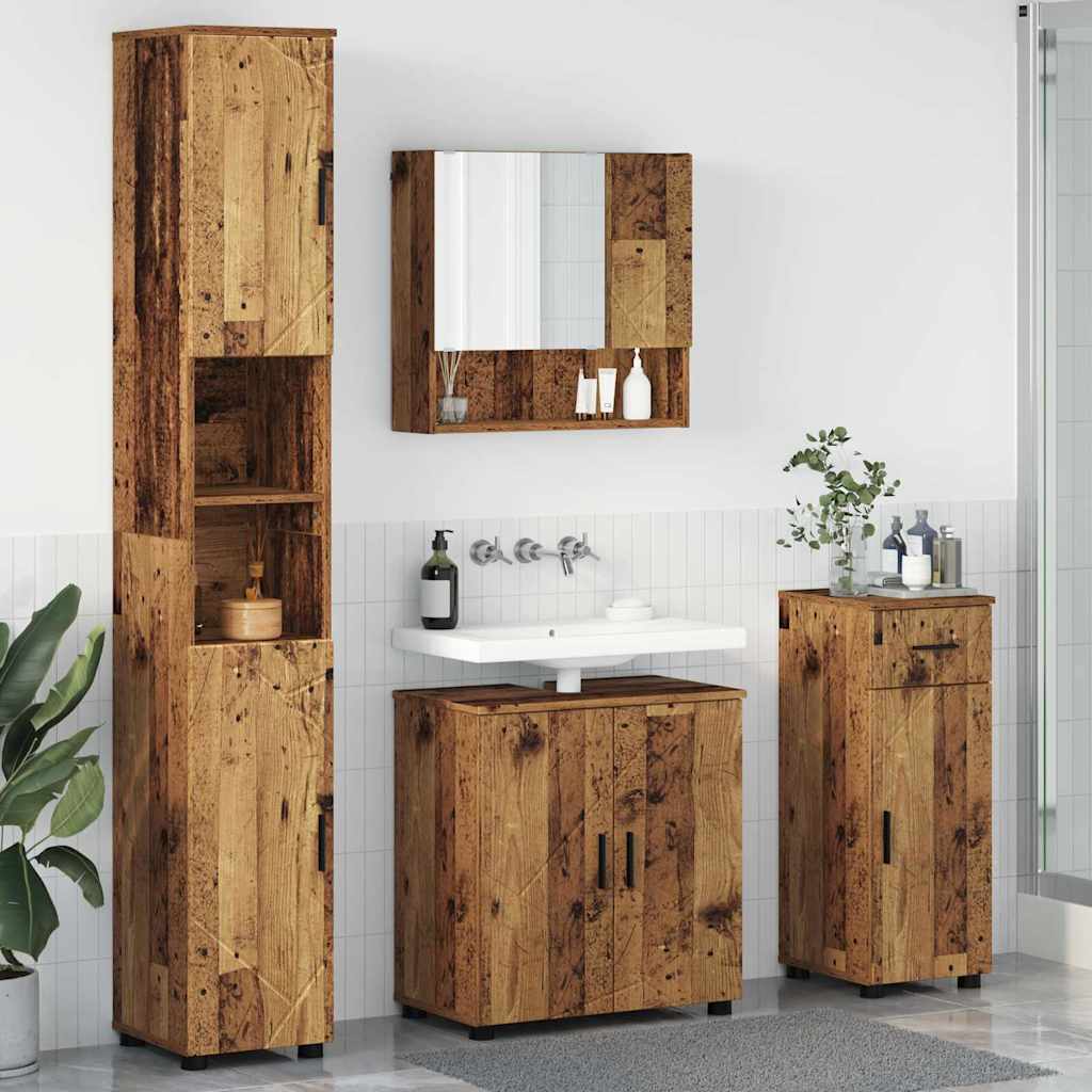 Badkamermeubelset 4 st Oud Hout 61 x 35 x 64 cm