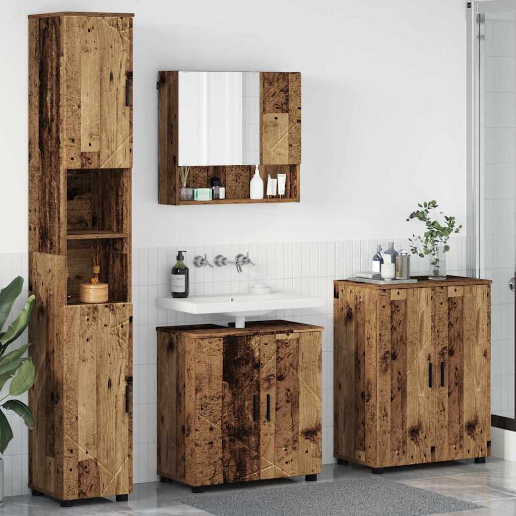 Badkamermeubelset 4 st Oud Hout 61 x 35 x 64 cm