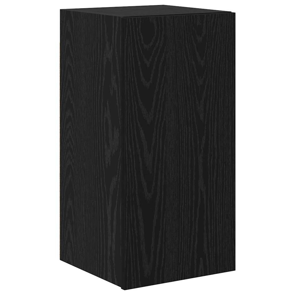 Tv-meubelset Wandgemonteerd 8 pcs Zwart Eiken Bewerkt hout – afbeelding 5