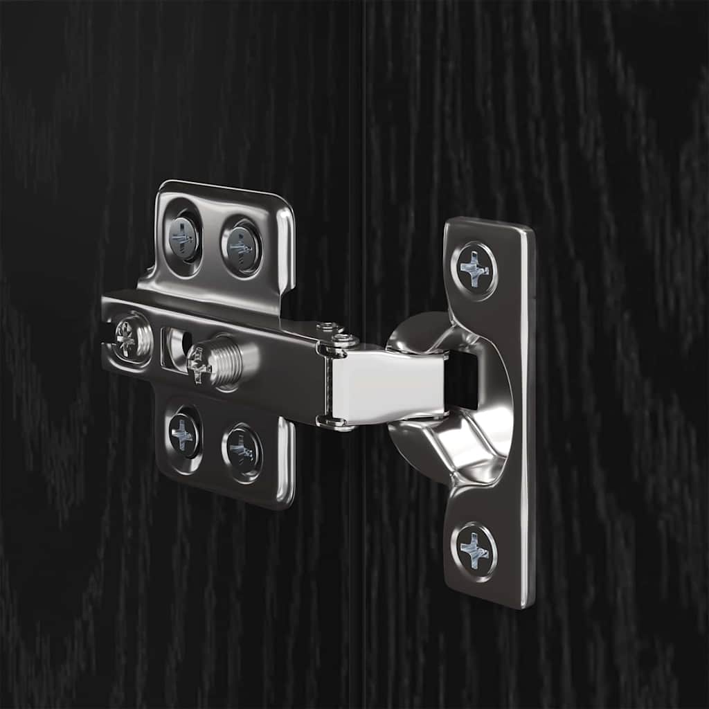 Tv-meubelset Wandgemonteerd 8 pcs Zwart Eiken Bewerkt hout – afbeelding 7