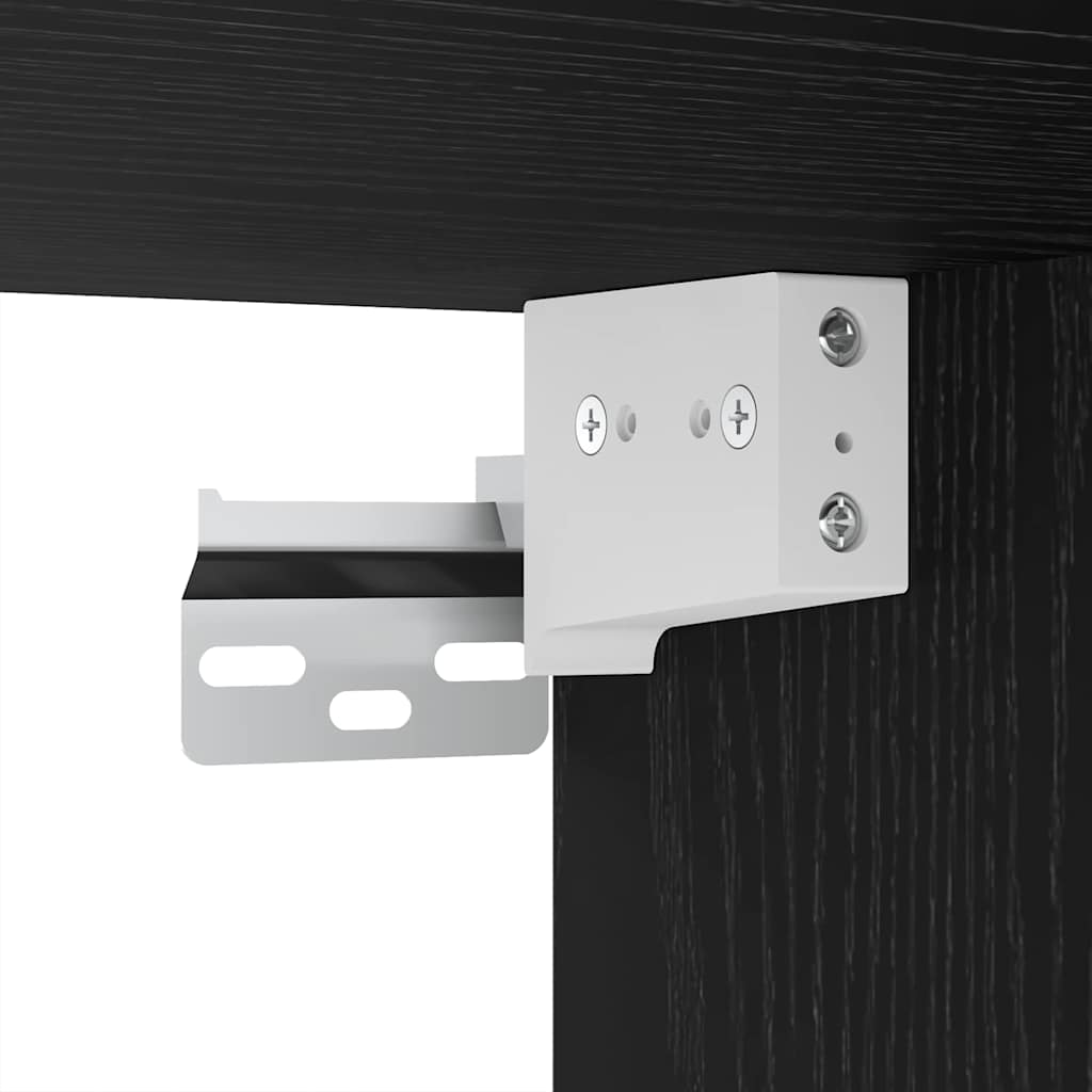 Tv-meubelset Wandgemonteerd 8 pcs Zwart Eiken Bewerkt hout – afbeelding 8