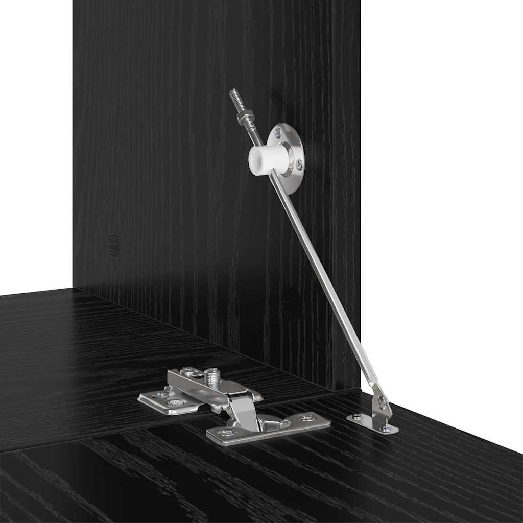 Tv-meubelset Wandgemonteerd 8 pcs Zwart Eiken Bewerkt hout – afbeelding 9