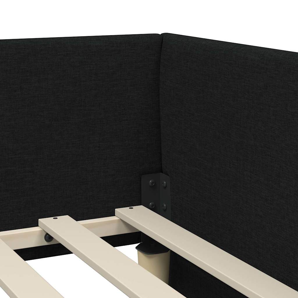 Hoekbedframe met Matras Anders met hoofdeinde 2 pcs Groen Stof – afbeelding 10