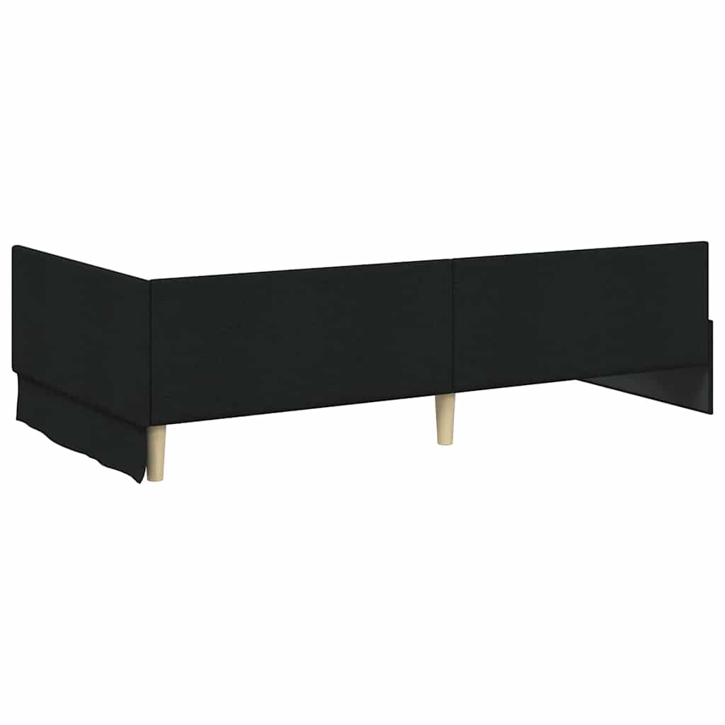 Hoekbedframe met Matras Anders met hoofdeinde 2 pcs Groen Stof – afbeelding 9