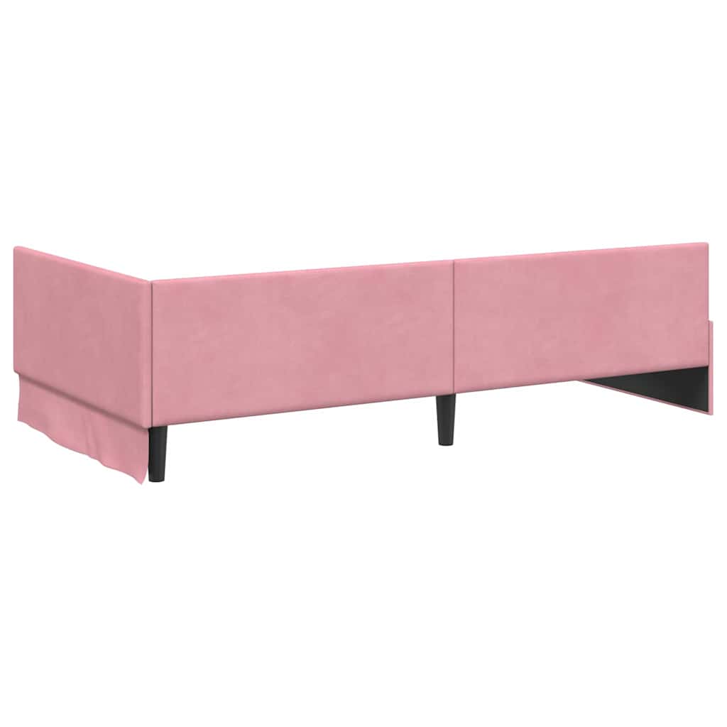 Hoekbedframe met Matras Anders 2 pcs Grijs Fluweel – afbeelding 9