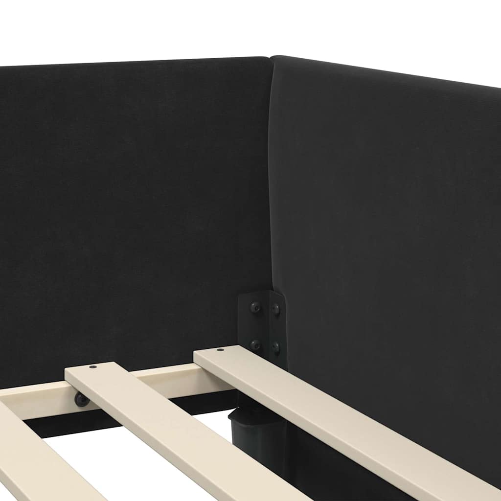 Hoekbedframe met Matras Anders 2 pcs Grijs Fluweel – afbeelding 10