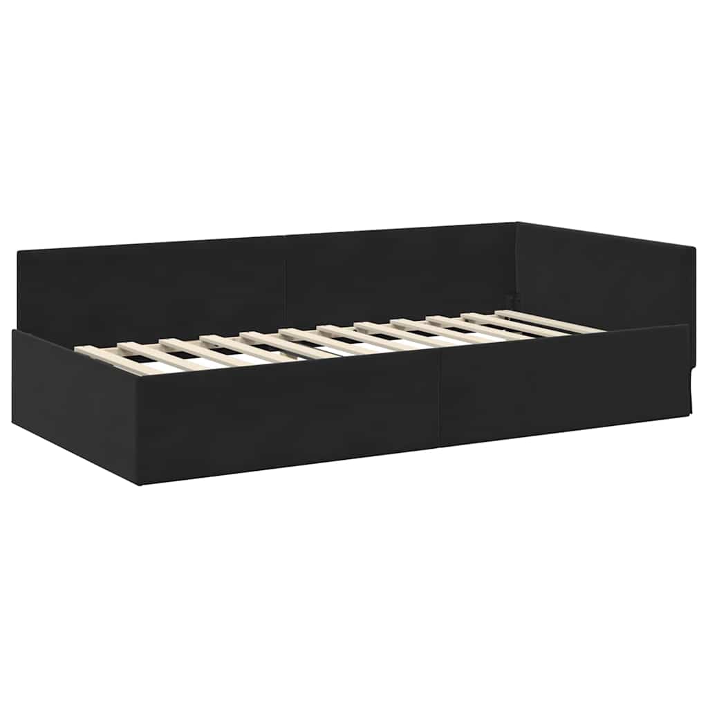 Hoekbedframe met Matras Anders 2 pcs Grijs Fluweel – afbeelding 6