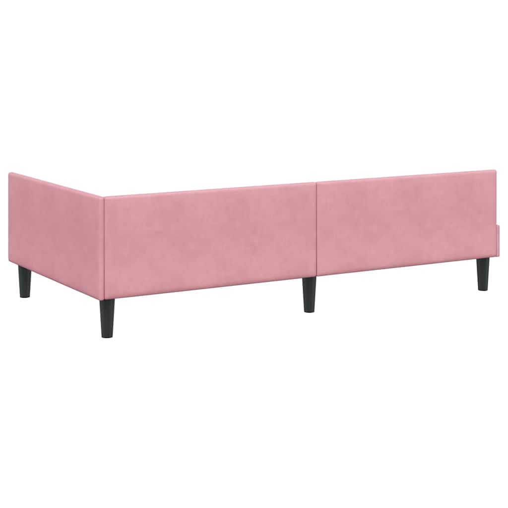 Hoekbedframe met Matras Anders 2 pcs Grijs Fluweel – afbeelding 9