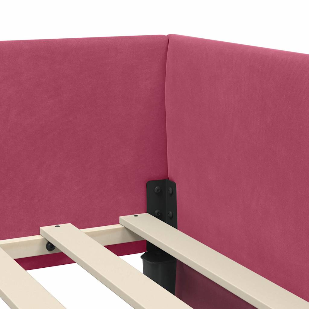 Hoekbedframe met Matras Anders 2 pcs Groen Fluweel – afbeelding 10