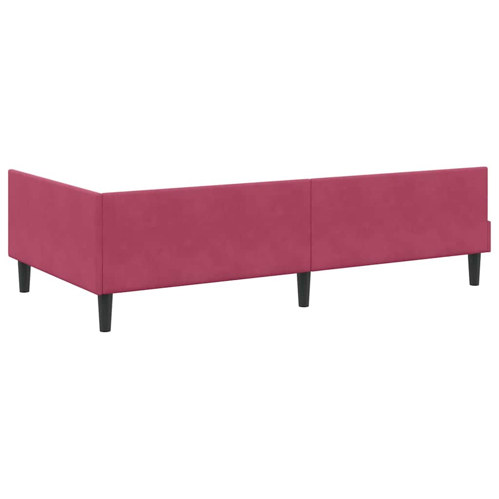 Hoekbedframe met Matras Anders 2 pcs Groen Fluweel – afbeelding 9