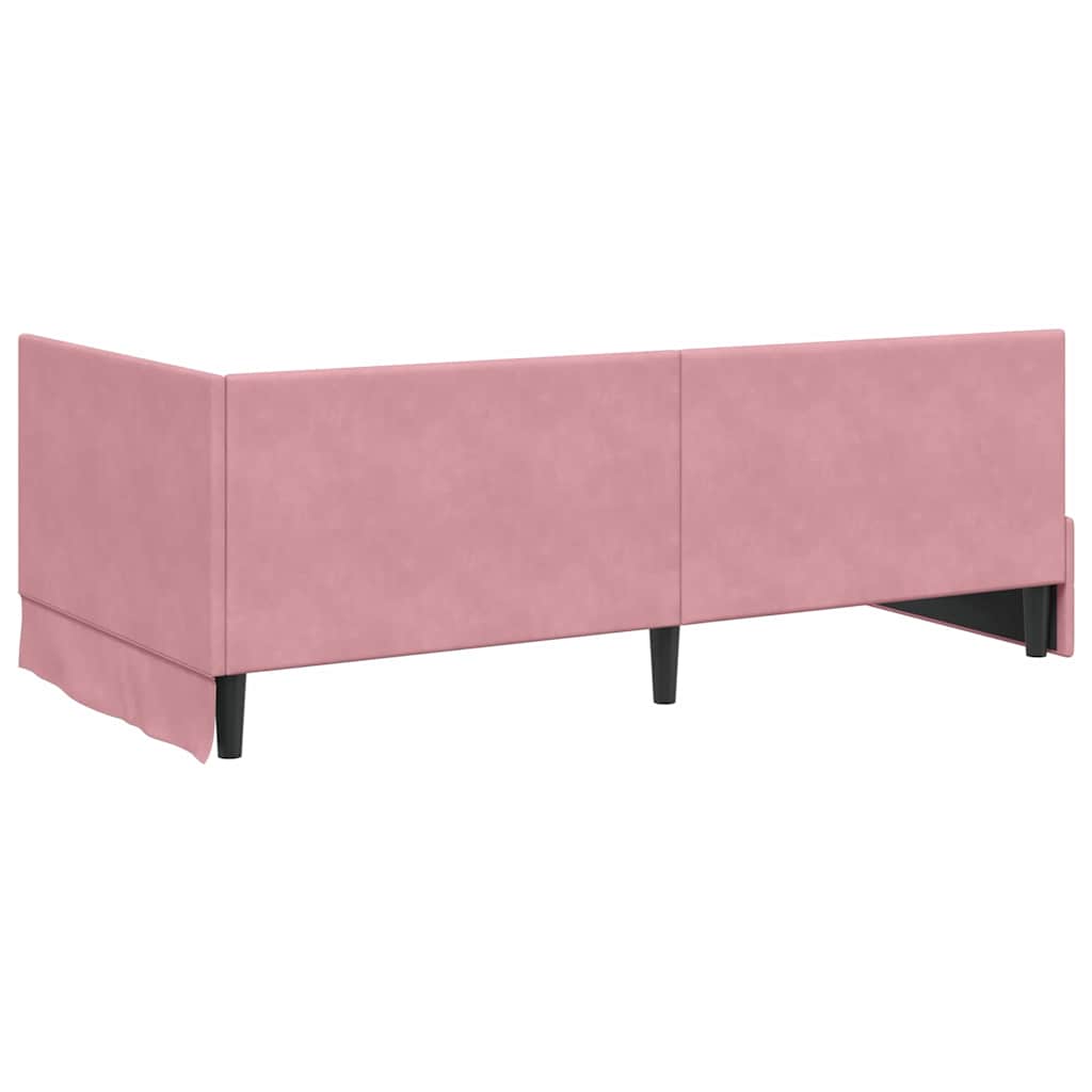 Hoekbedframe met Matras met hoofdeinde 2 st Grijs Fluweel – afbeelding 9