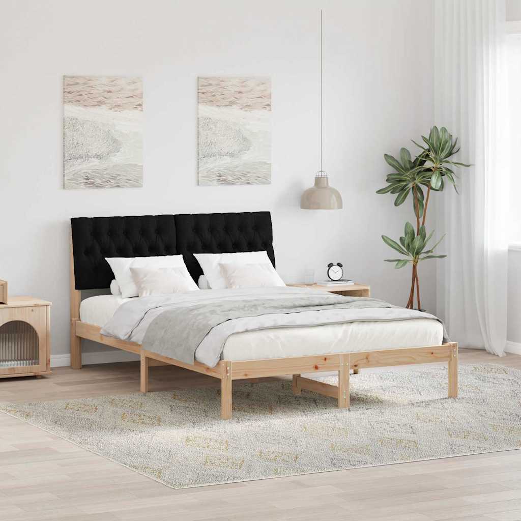 Bedframe met Gevoerd Hoofdgedeelte Bruin 160 x 200 cm – afbeelding 1