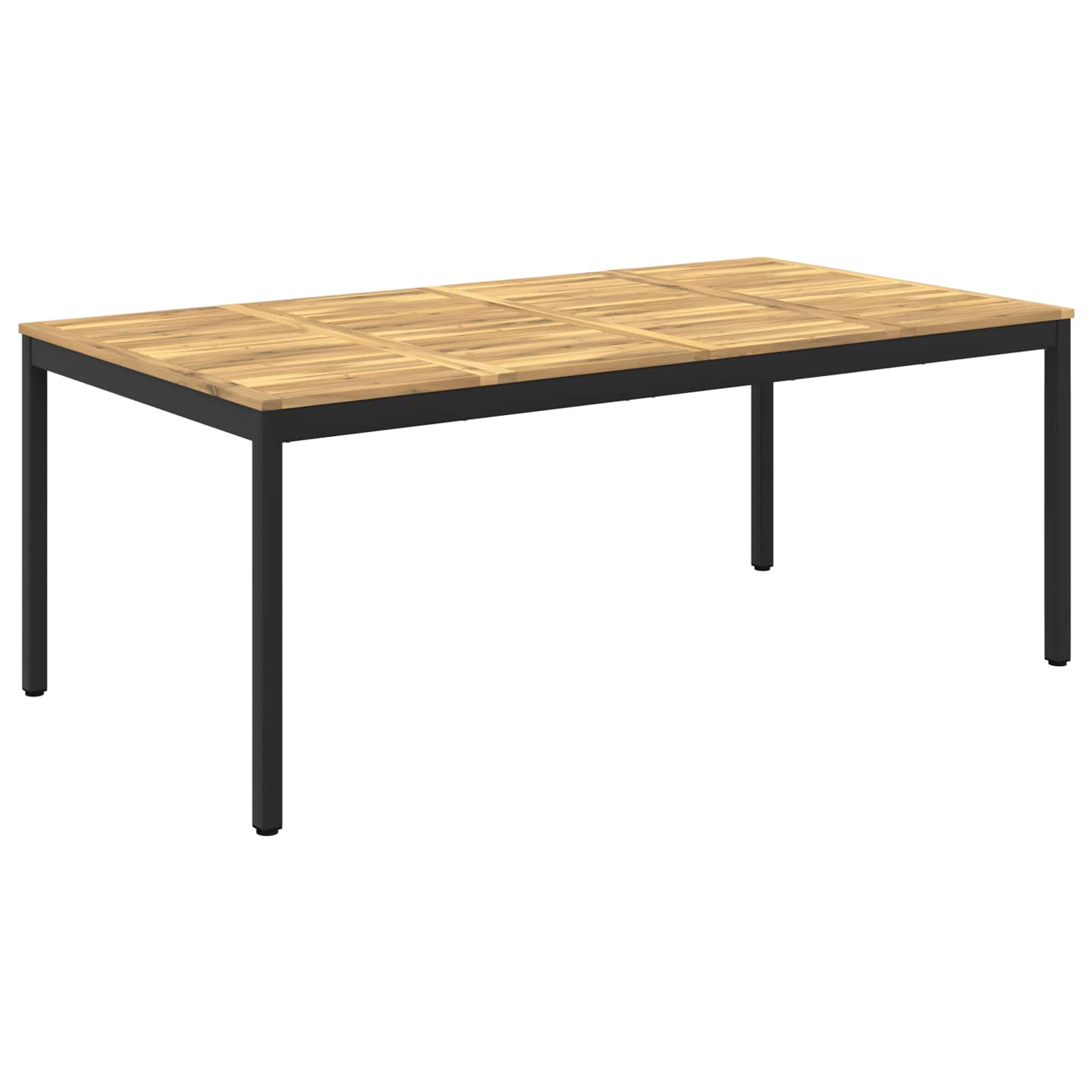 Tuindiner tafel Wit en zwart 196 x 100,5 x 75 cm