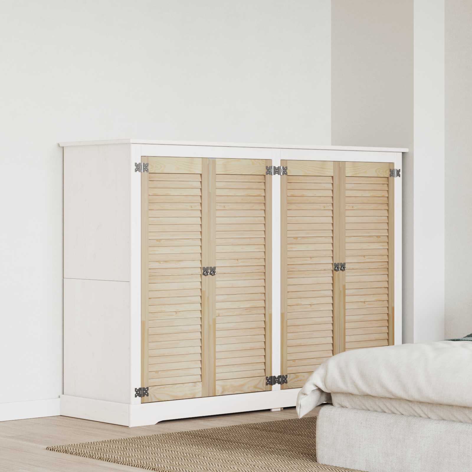 Kastdeur 4 pcs Naturel 110 x 2,1 x 39,5 cm Massief grenenhout