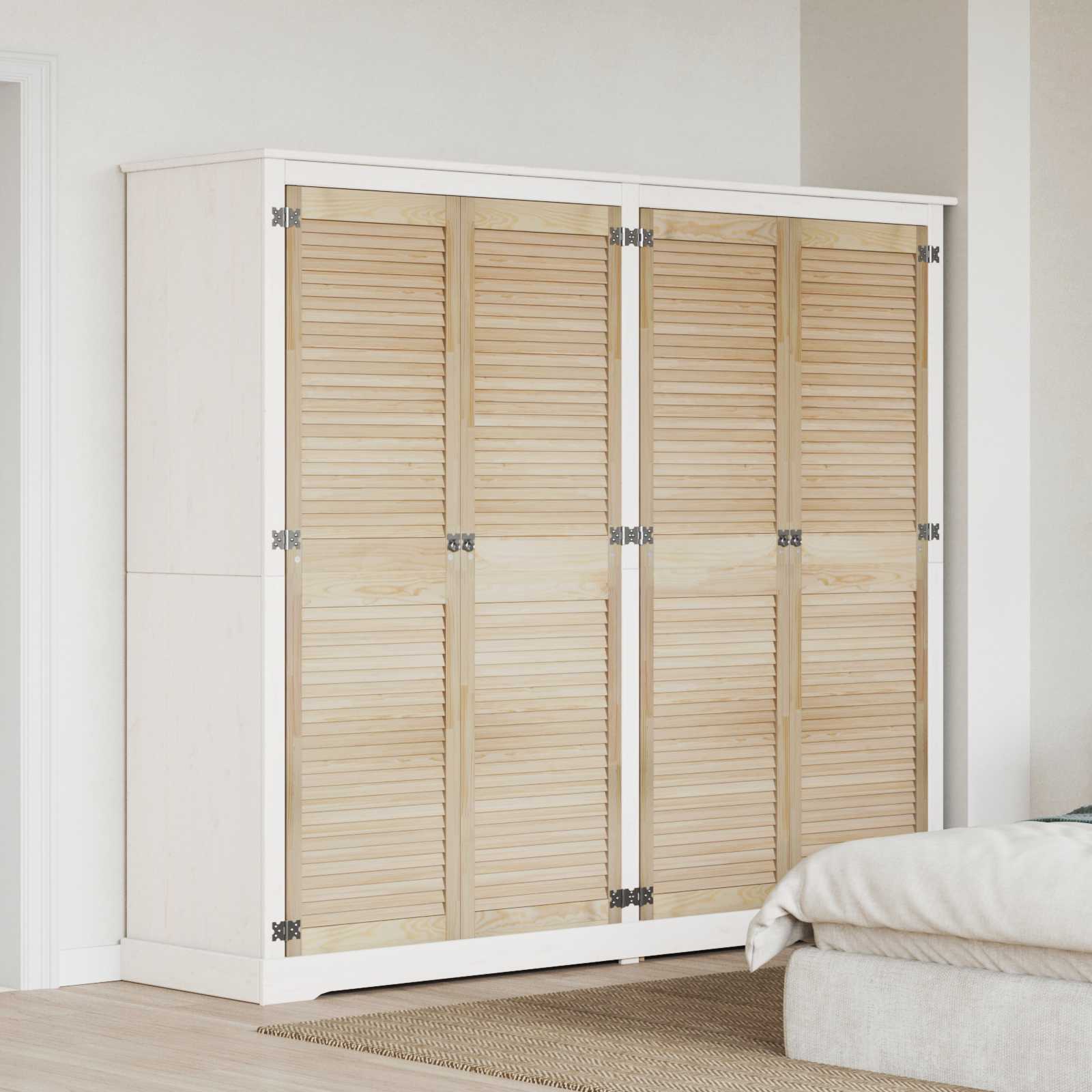 Kastdeur 4 pcs Naturel 201 x 2,1 x 49,5 cm Massief grenenhout