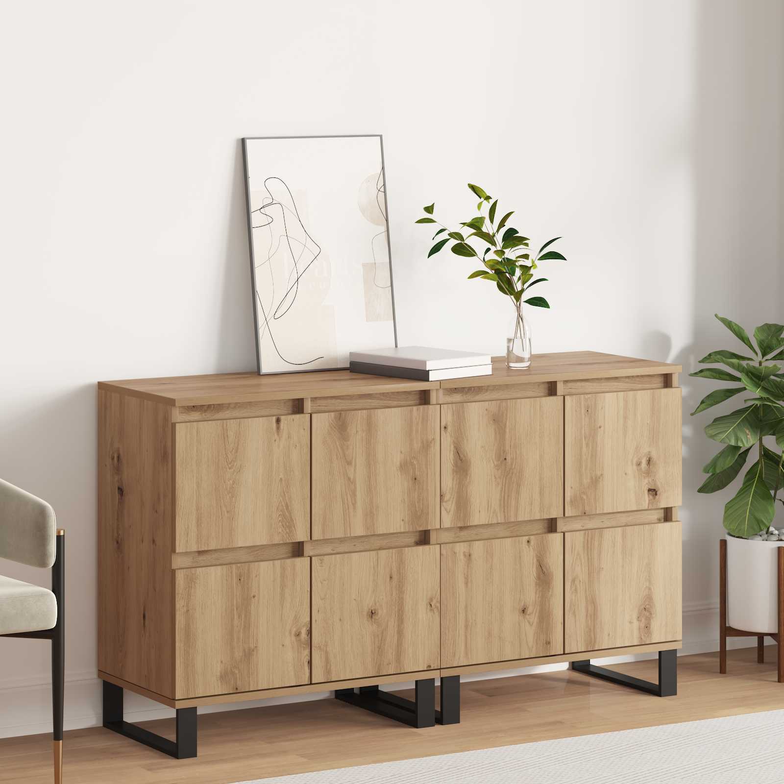 Dressoir 2 pcs Artisan Eiken 60 x 35 x 70 cm