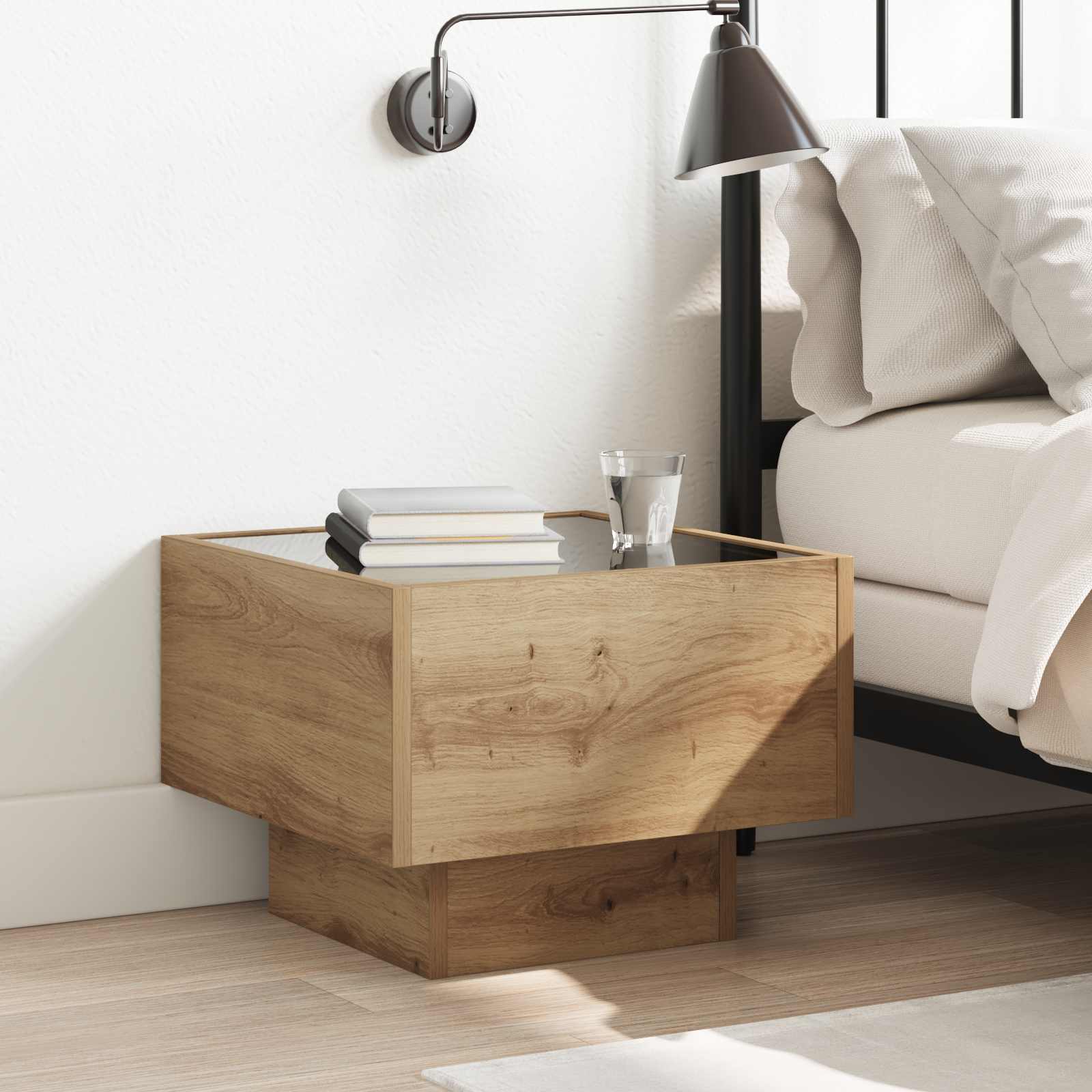 Salontafel Artisan Eiken 40 x 40 x 30 cm Bewerkt hout