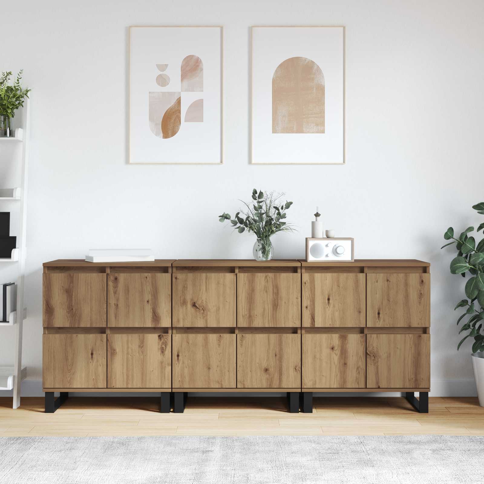 Dressoir 3 pcs Artisan Eiken 60 x 35 x 70 cm