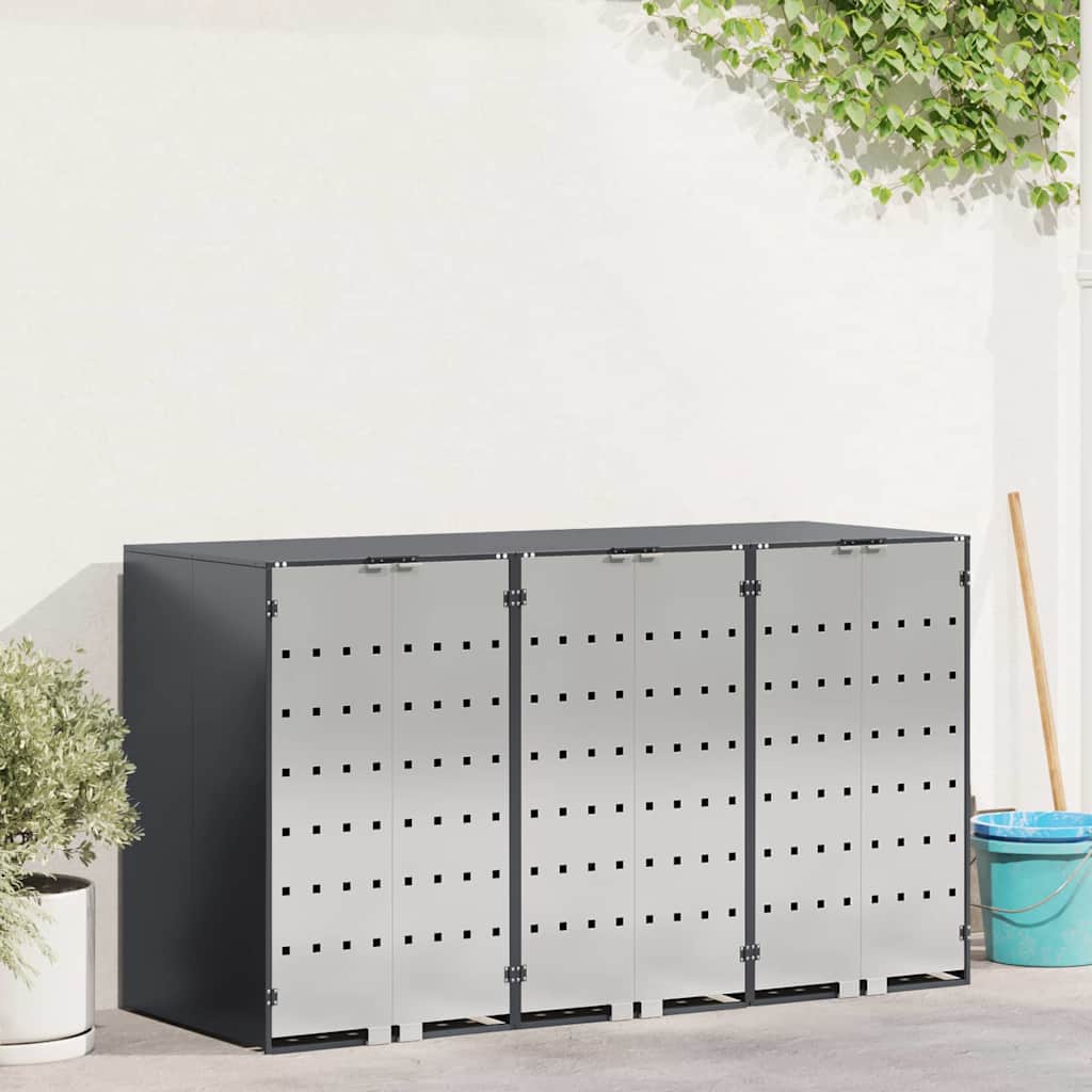 Wieltjesbakopslag voor 3 bakken Antraciet 340 x 77.5 x 115.5 cm