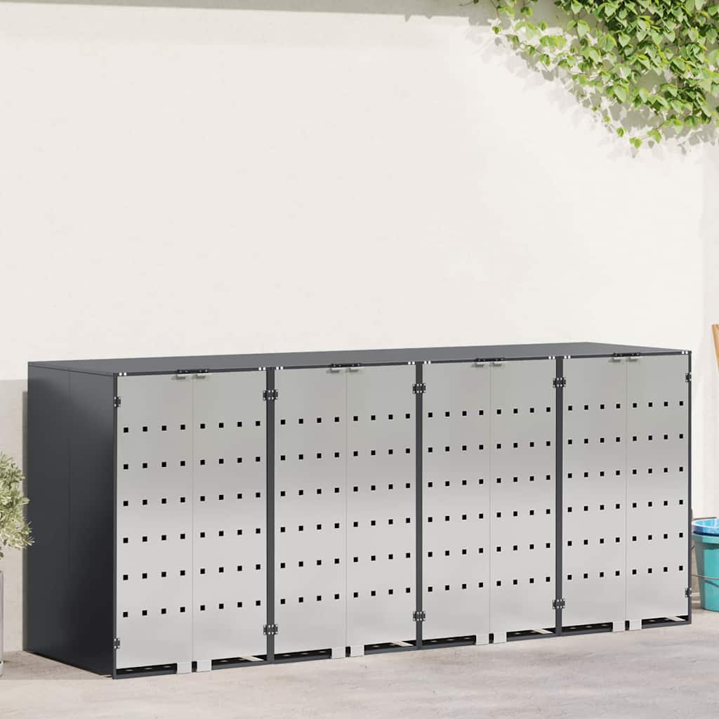 Wieltjesbakopslag voor 3 bakken Antraciet 340 x 77.5 x 115.5 cm